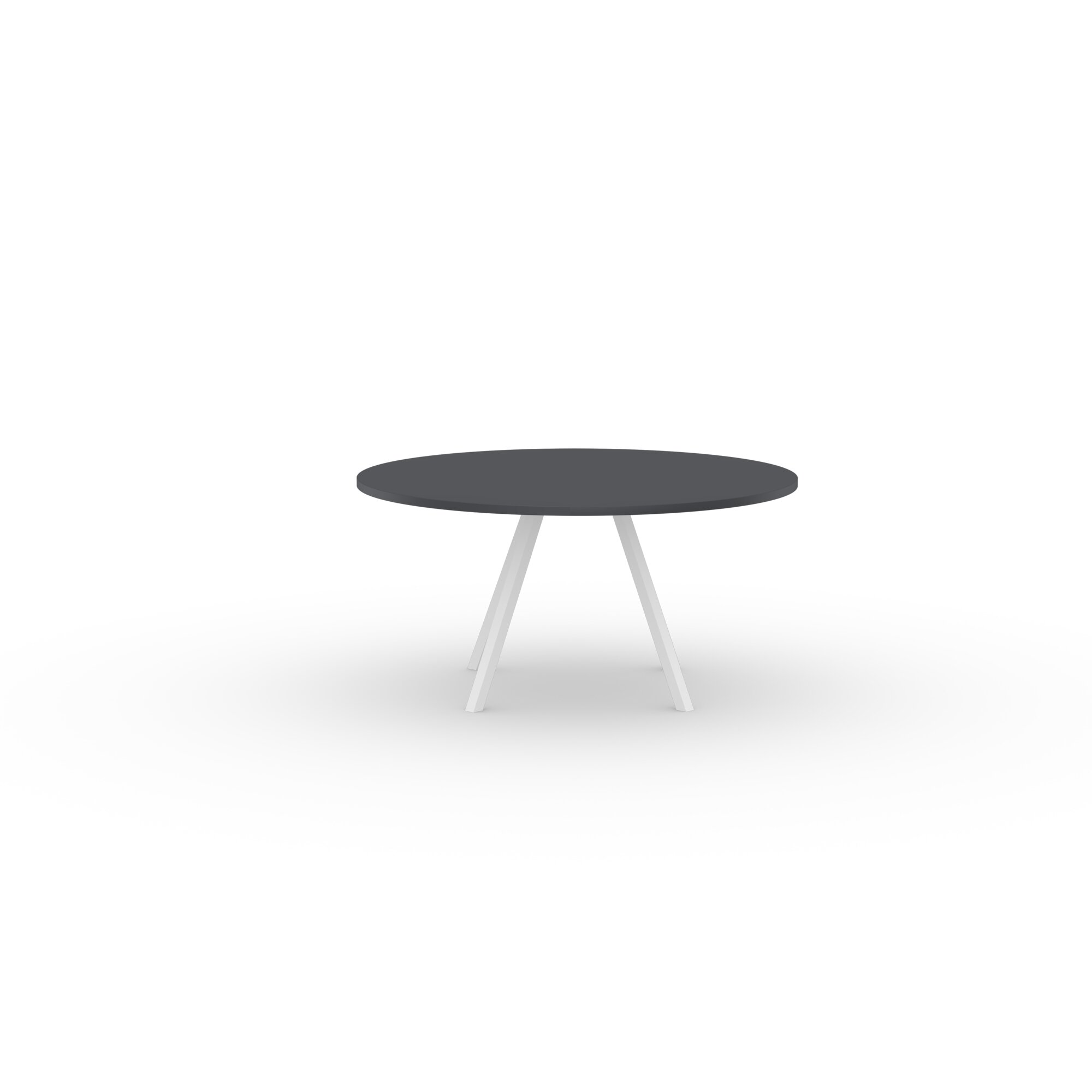 Ronde Design dining table | New Classic Quadpod Steel white powdercoating | HPL Fenix grigio bromo | Studio HENK | 