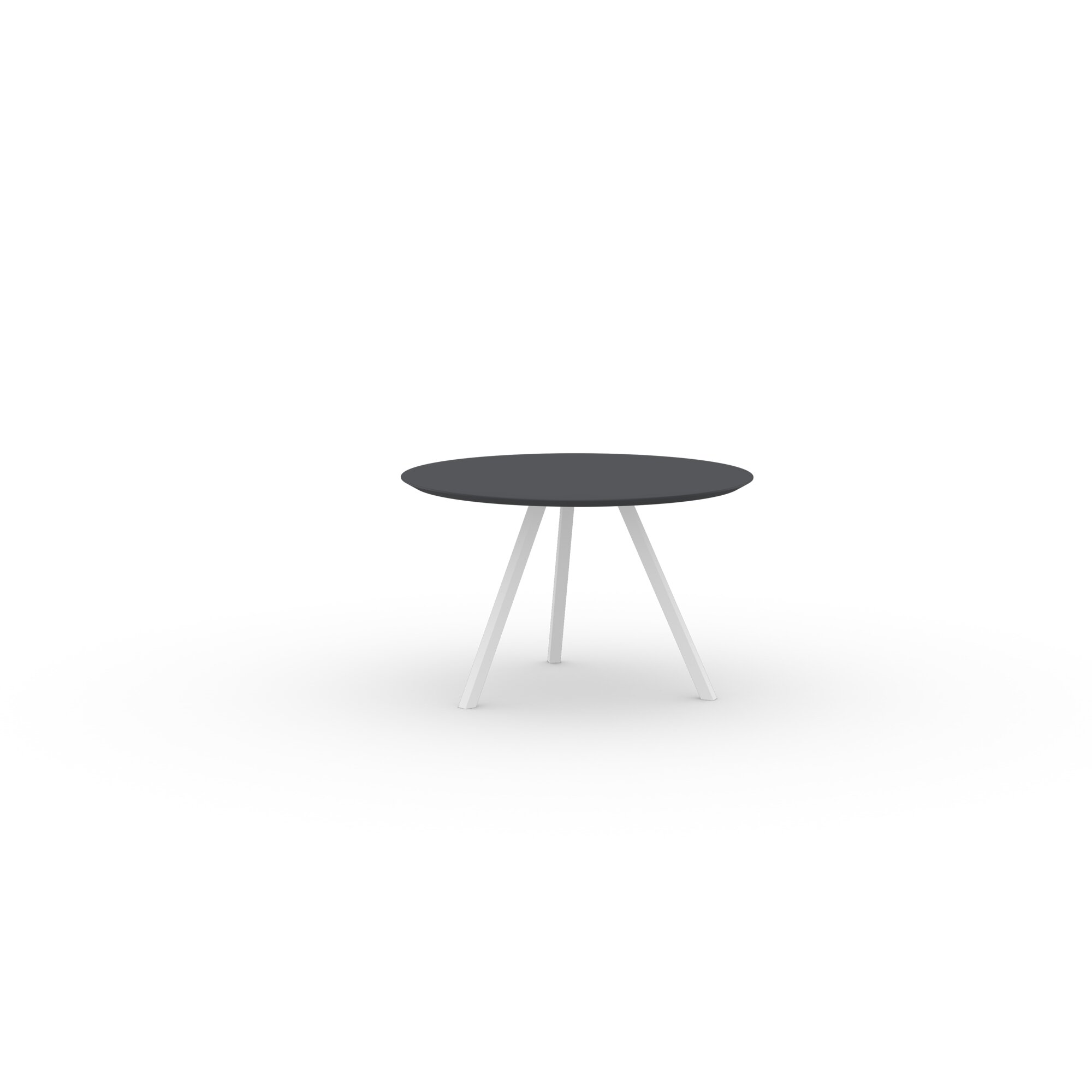 Ronde Design dining table | New Classic Tripod Steel white powdercoating | HPL Fenix grigio bromo | Studio HENK | 