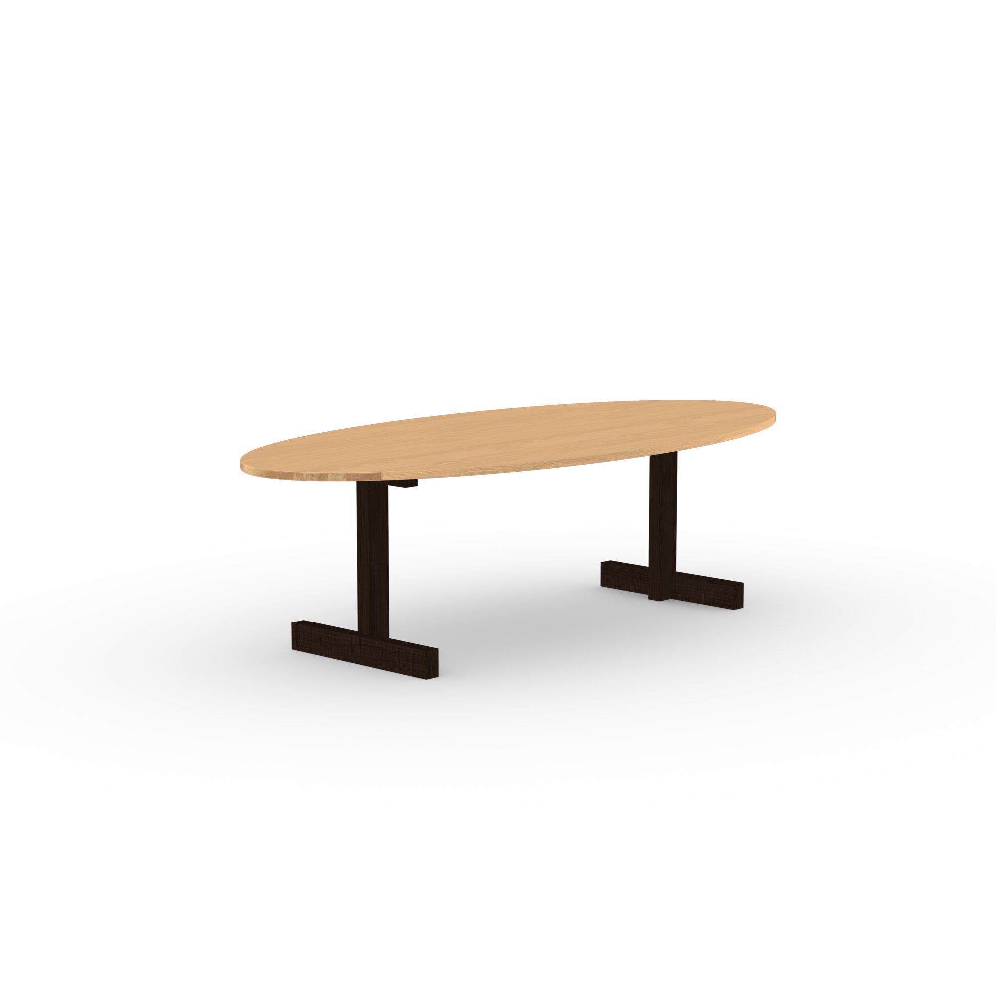 Oval Design dining table | Base Table Oak smoked stain | Oak hardwax oil natural | Studio HENK | 