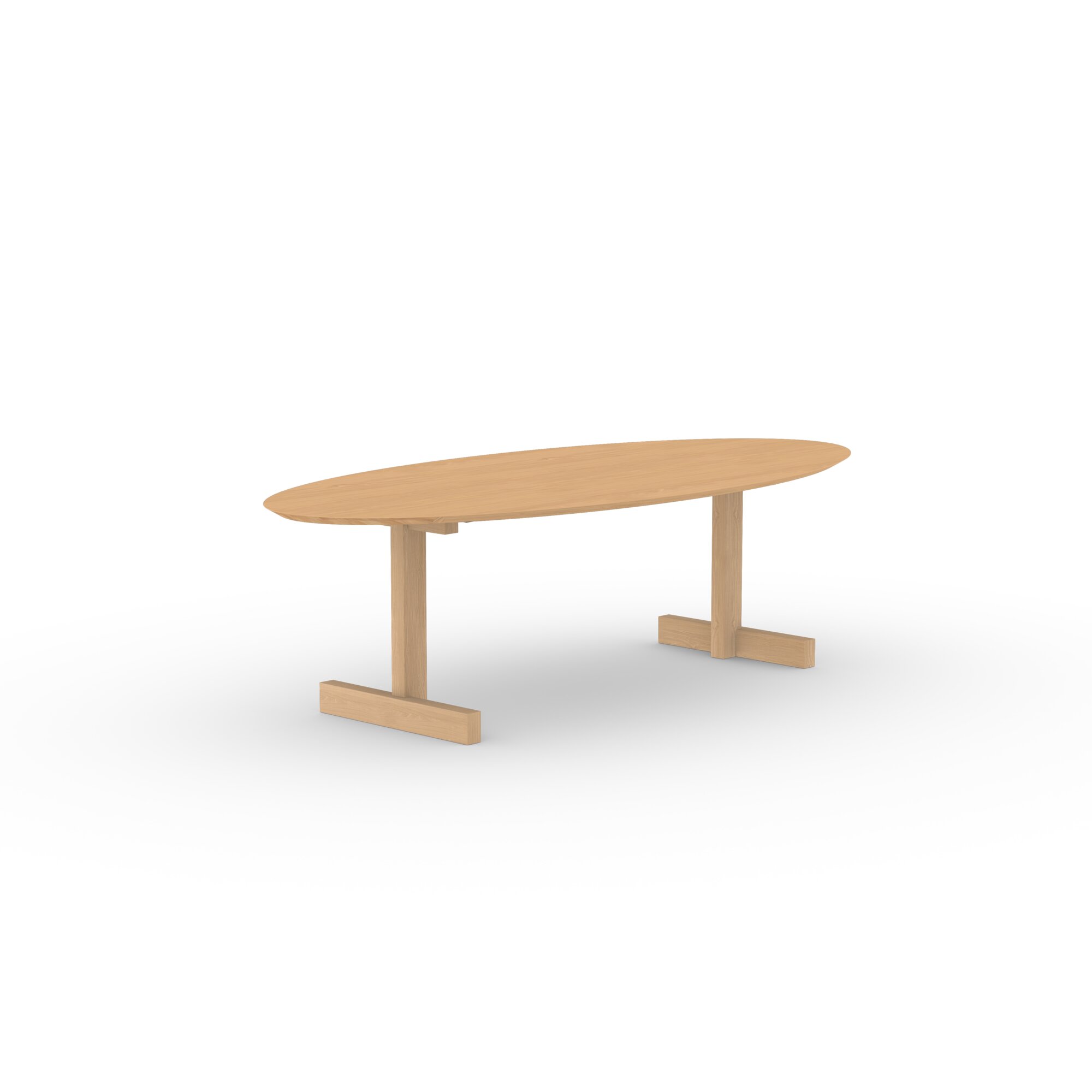 Ovale Design dining table | Base Table Oak hardwax oil natural light | Oak hardwax oil natural | Studio HENK | 