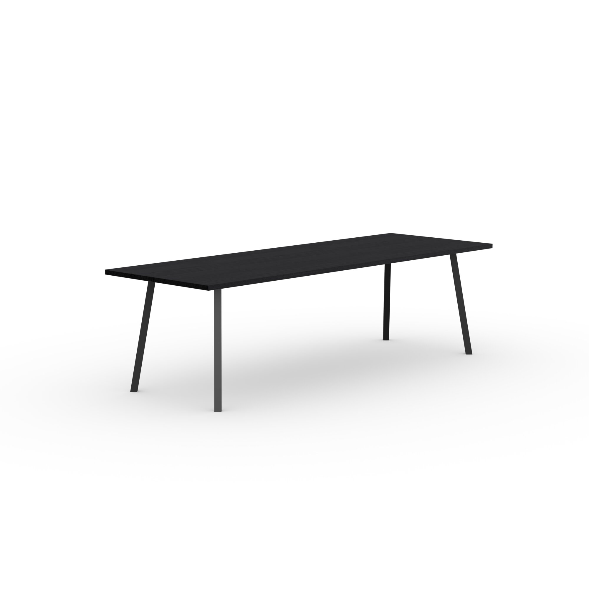 Rectangular Design dining table | New Classic Steel black powdercoating | Oak black stain | Studio HENK | 