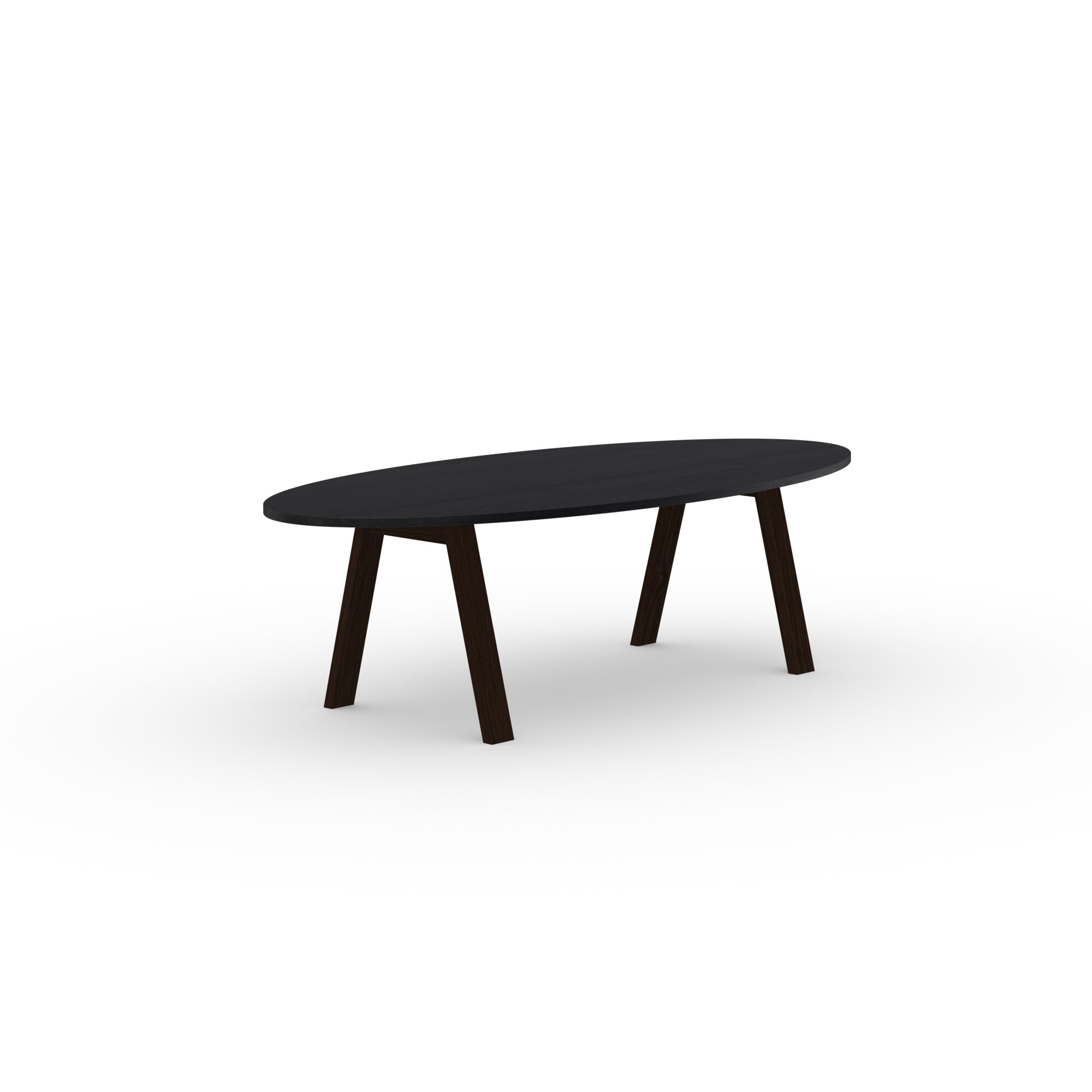 Ovale Design dining table | Legno Oak smoked stain | Oak black stain | Studio HENK | 