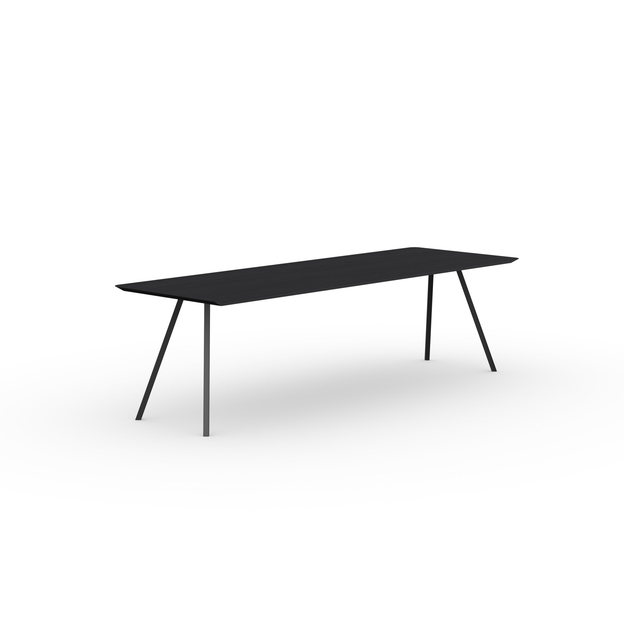 Rectangular Design dining table | Slim Co Steel black powdercoating | Oak black stain | Studio HENK| 