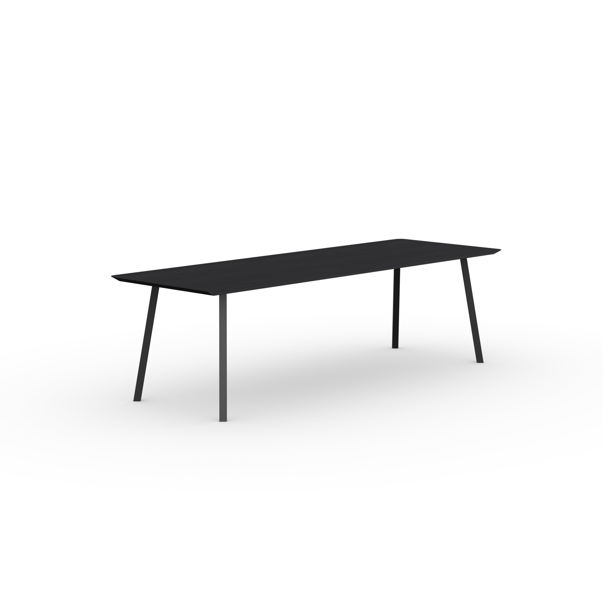 Rectangular Design dining table | New Classic Steel black powdercoating | Oak black stain | Studio HENK | 