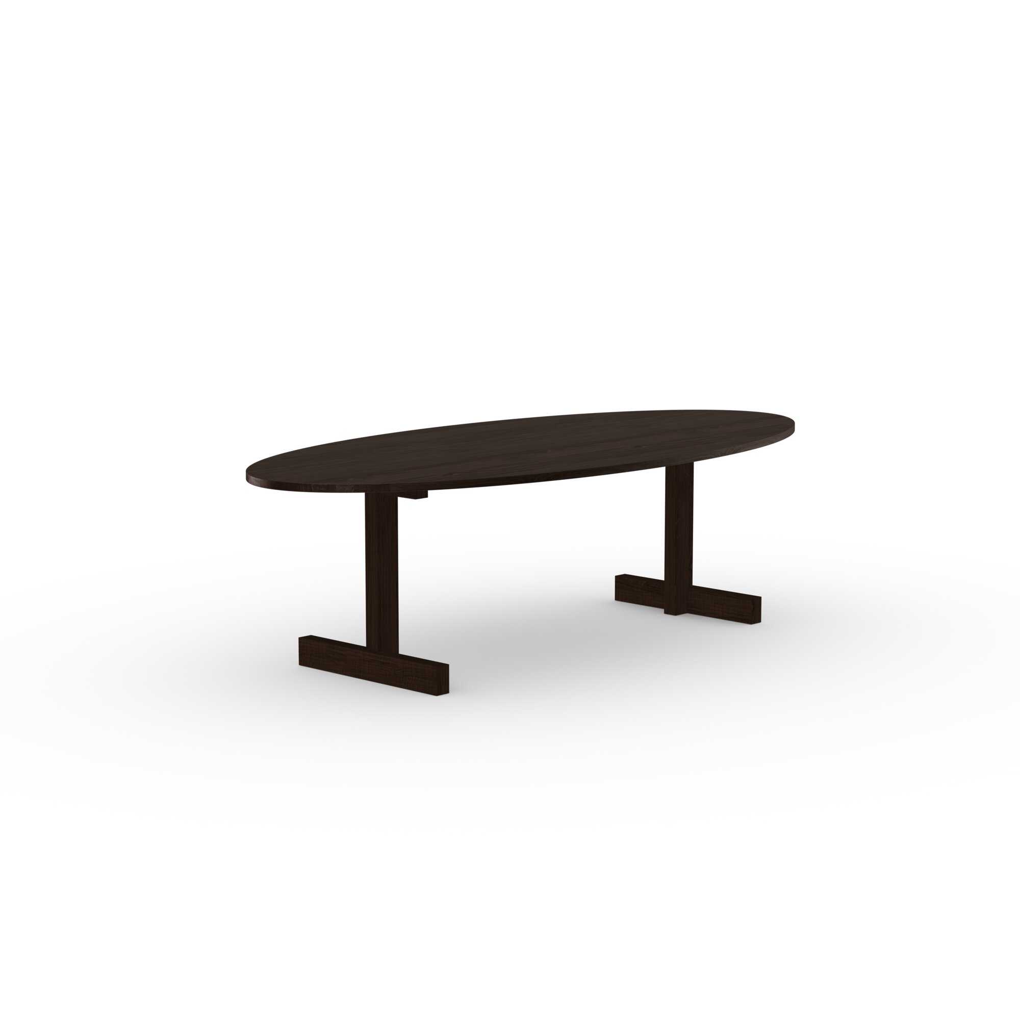 Ovale Design dining table | Base Table Oak smoked stain | Oak smoked | Studio HENK | 