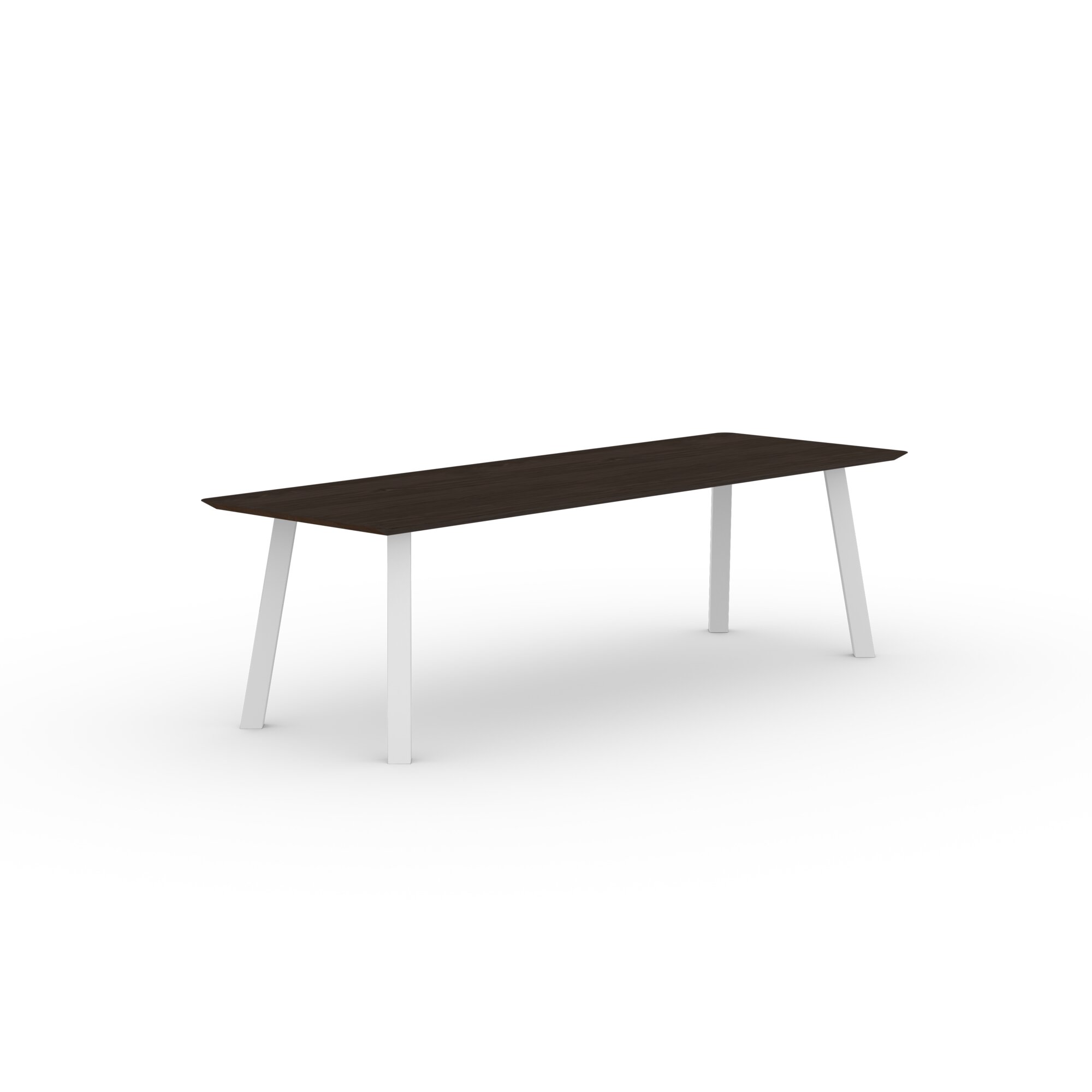 Rectangular Design dining table | Co Steel white powdercoating | Oak smoked | Studio HENK | 