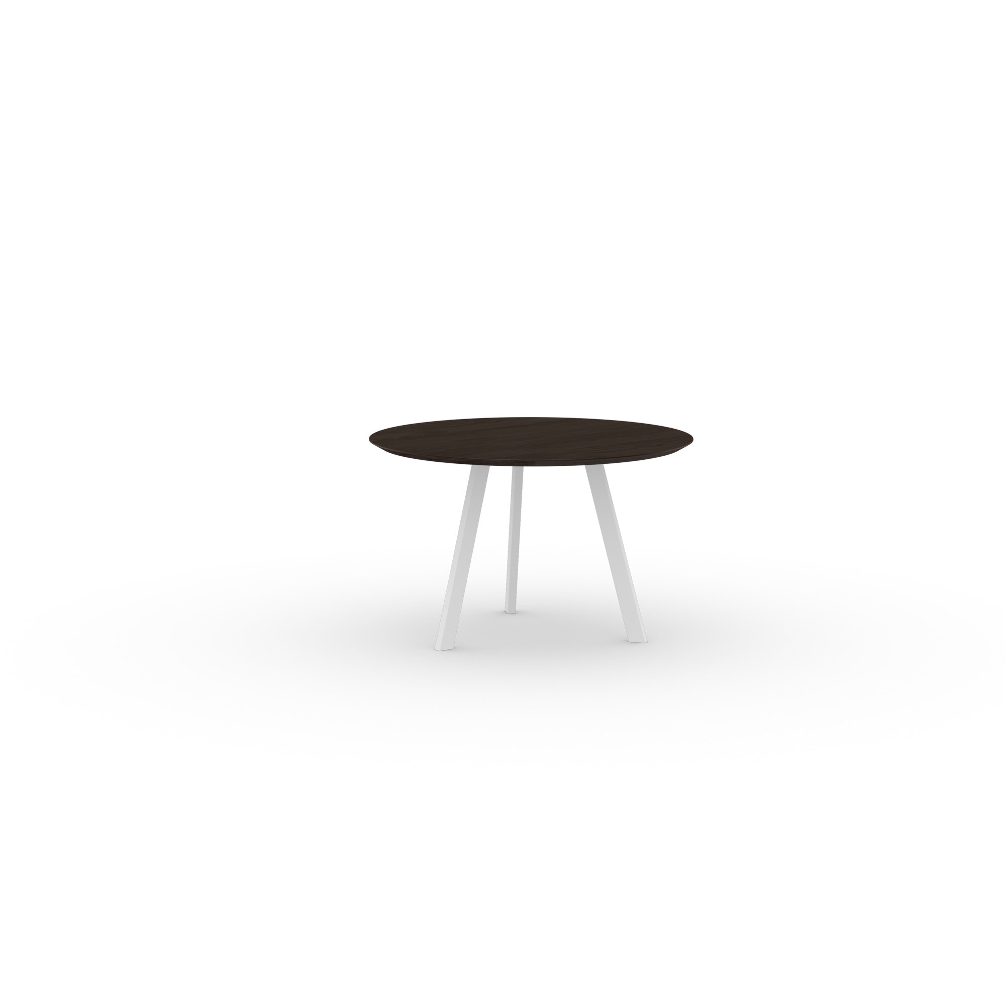Ronde Design dining table | New Co Tripod Steel white powdercoating | Oak smoked | Studio HENK | 
