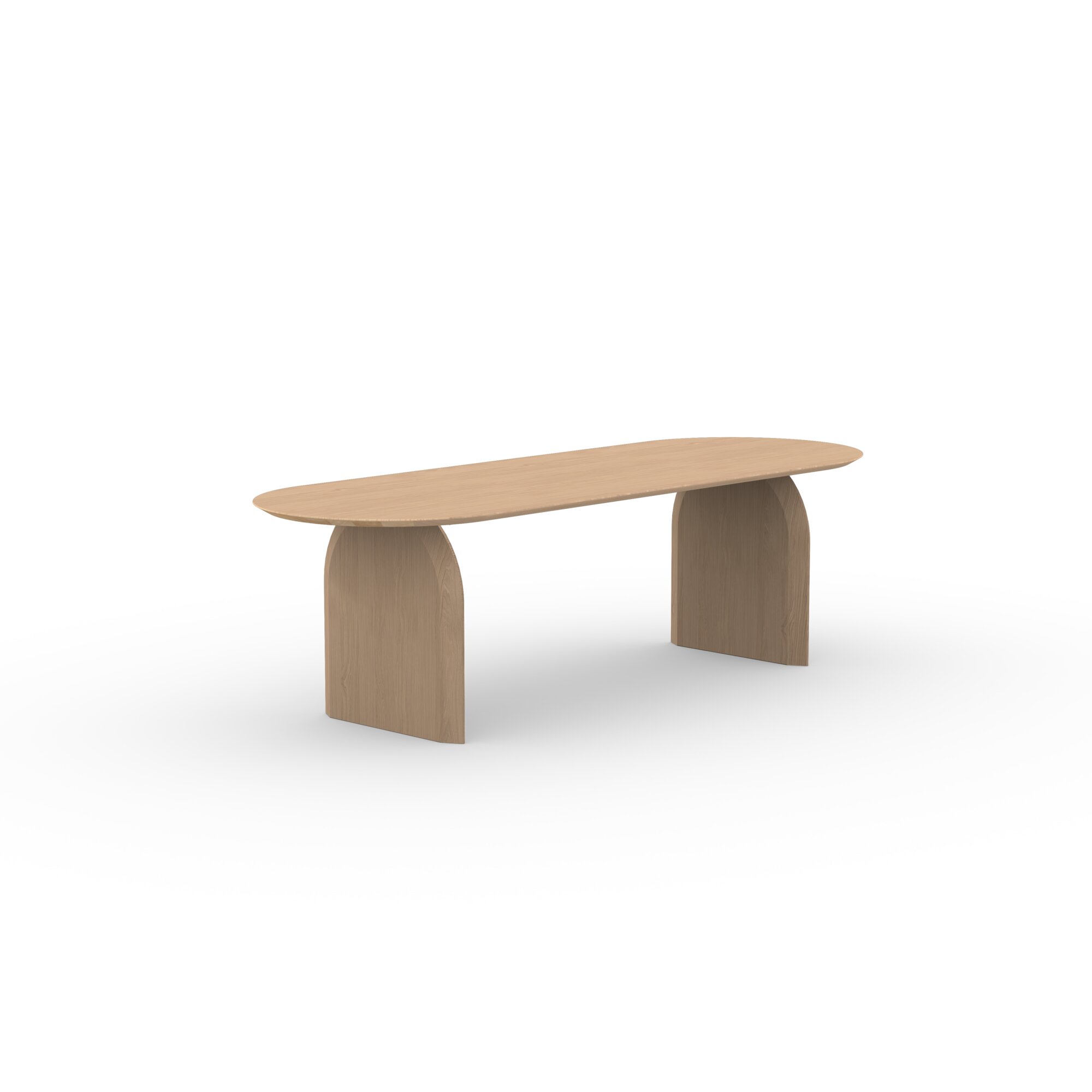 Flat oval Design dining table | Slot Oak hardwax oil natural light | Oak hardwax oil natural light | Studio HENK| 