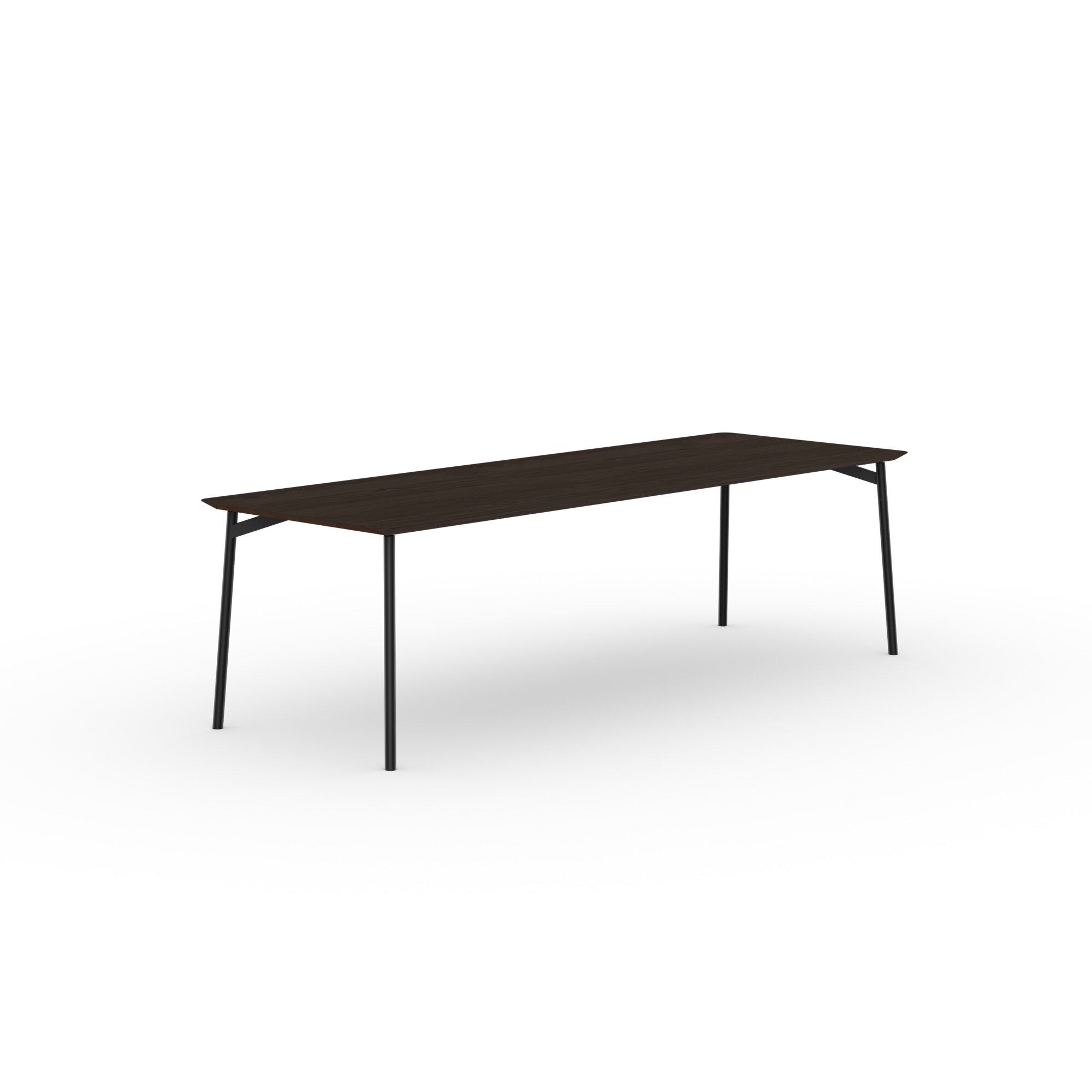 Rectangular Design dining table | Flyta Steel black powdercoating | Oak smoked | Studio HENK| 