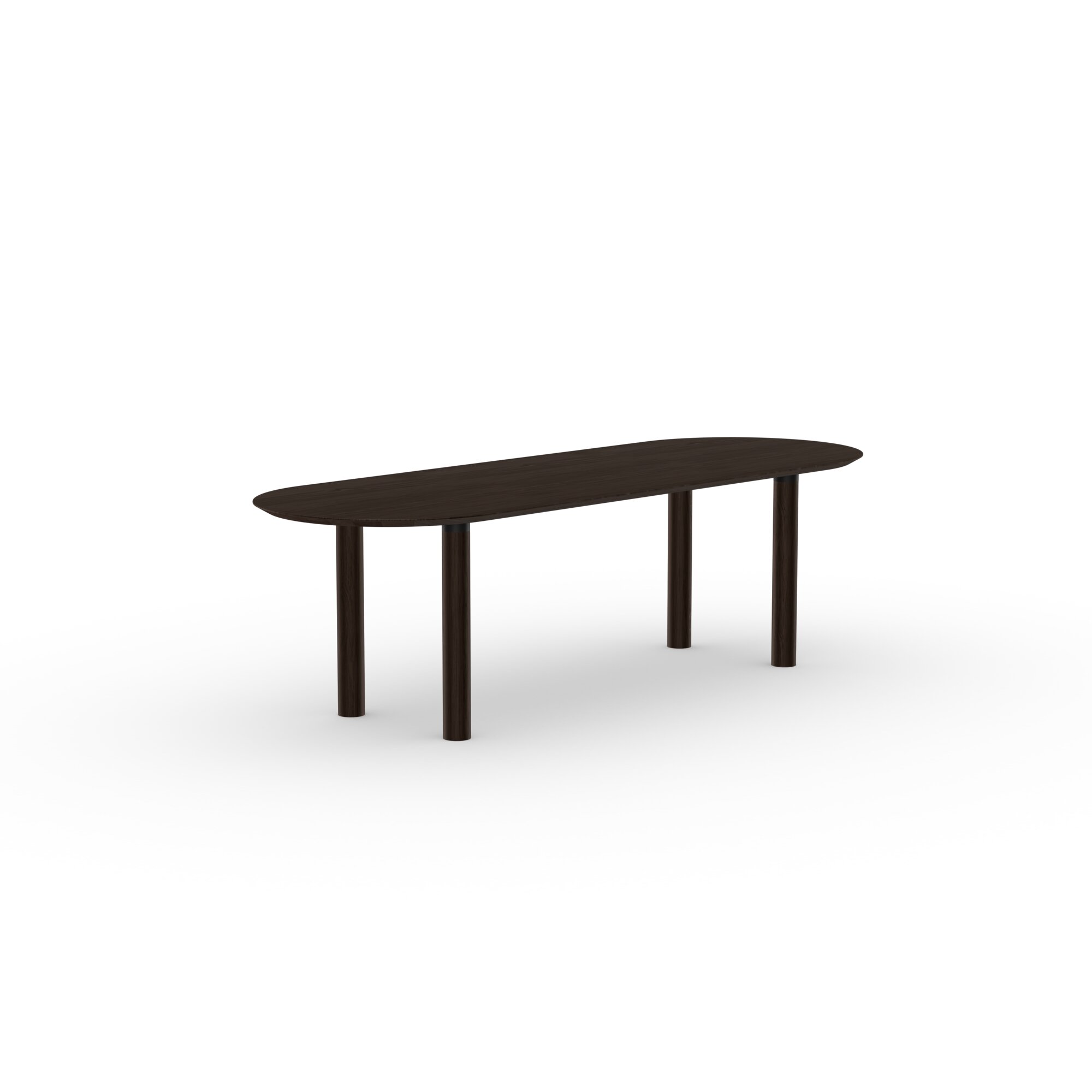 Flat oval Design dining table | Cylinder Oak smoked stain | Oak smoked | Studio HENK | 