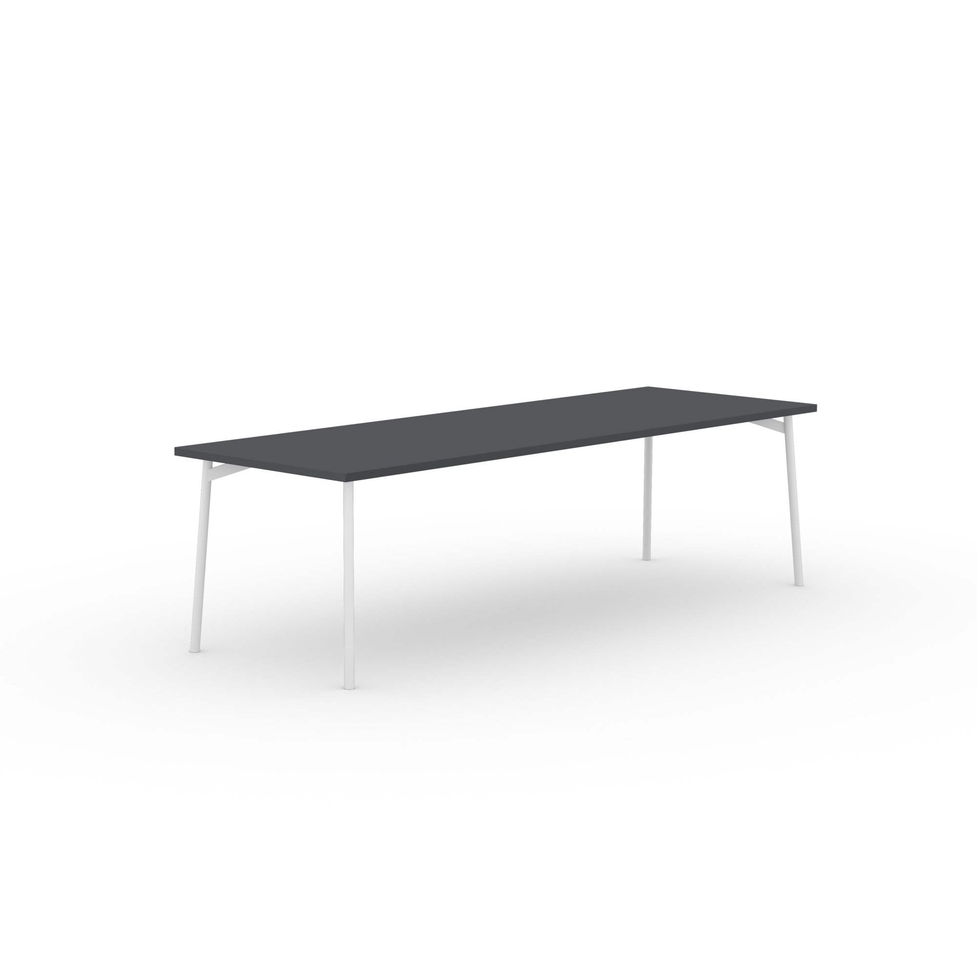 Rectangular Design dining table | Flyta Steel white powdercoating | HPL Fenix grigio bromo | Studio HENK | 
