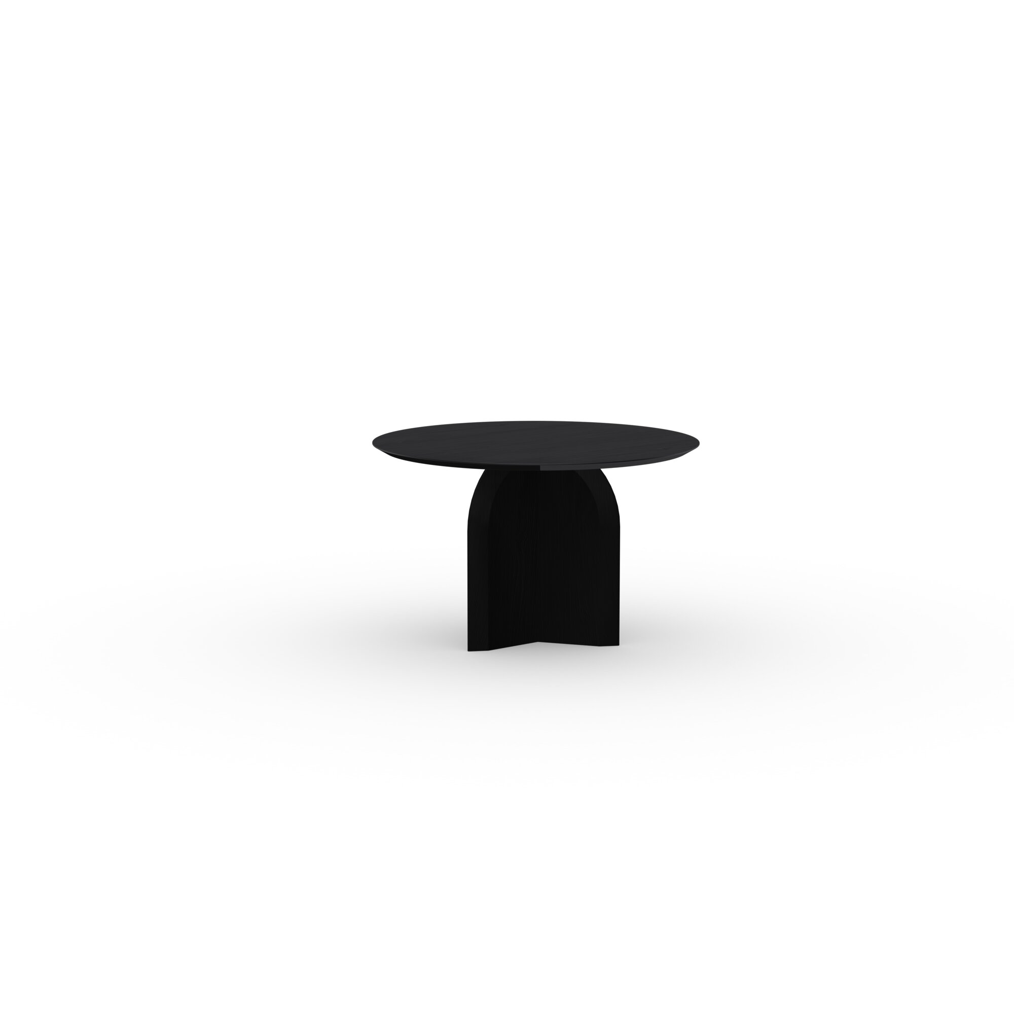 Ronde Design dining table | Slot Tripod Oak black stain | Oak black stain | Studio HENK| 