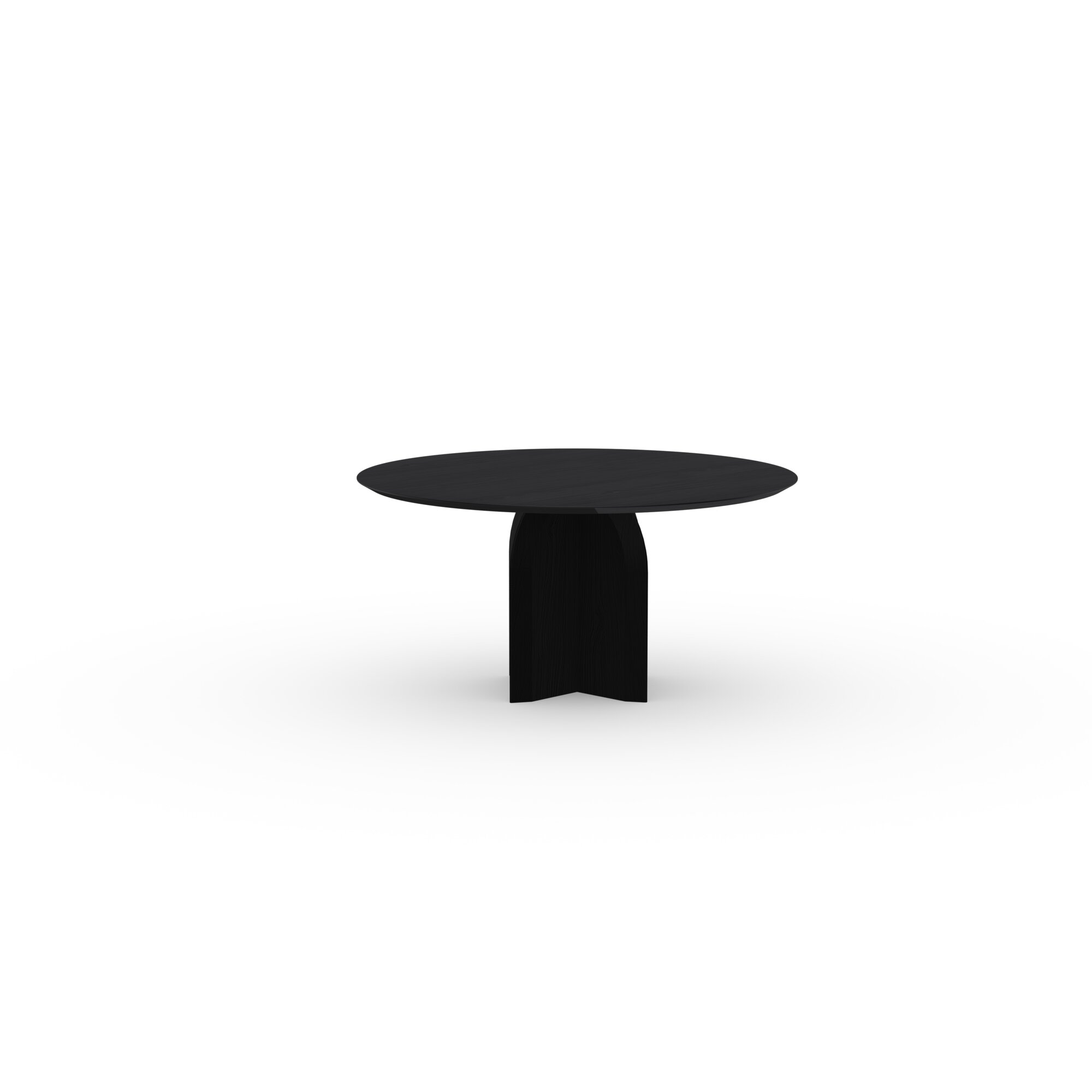 Ronde Design dining table | Slot Quadpod Oak black stain | Oak black stain | Studio HENK | 