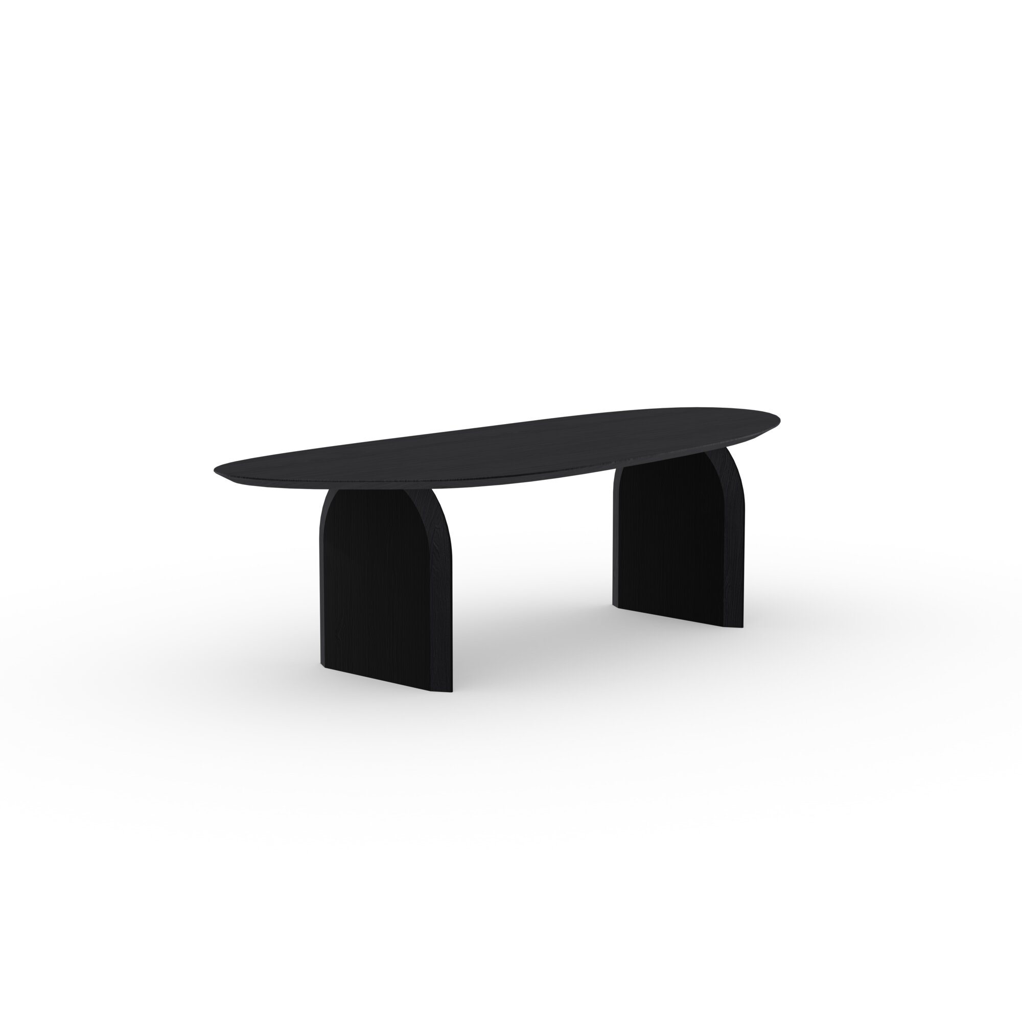 Blob Design dining table | Slot Oak black stain | Oak black stain | Studio HENK| 