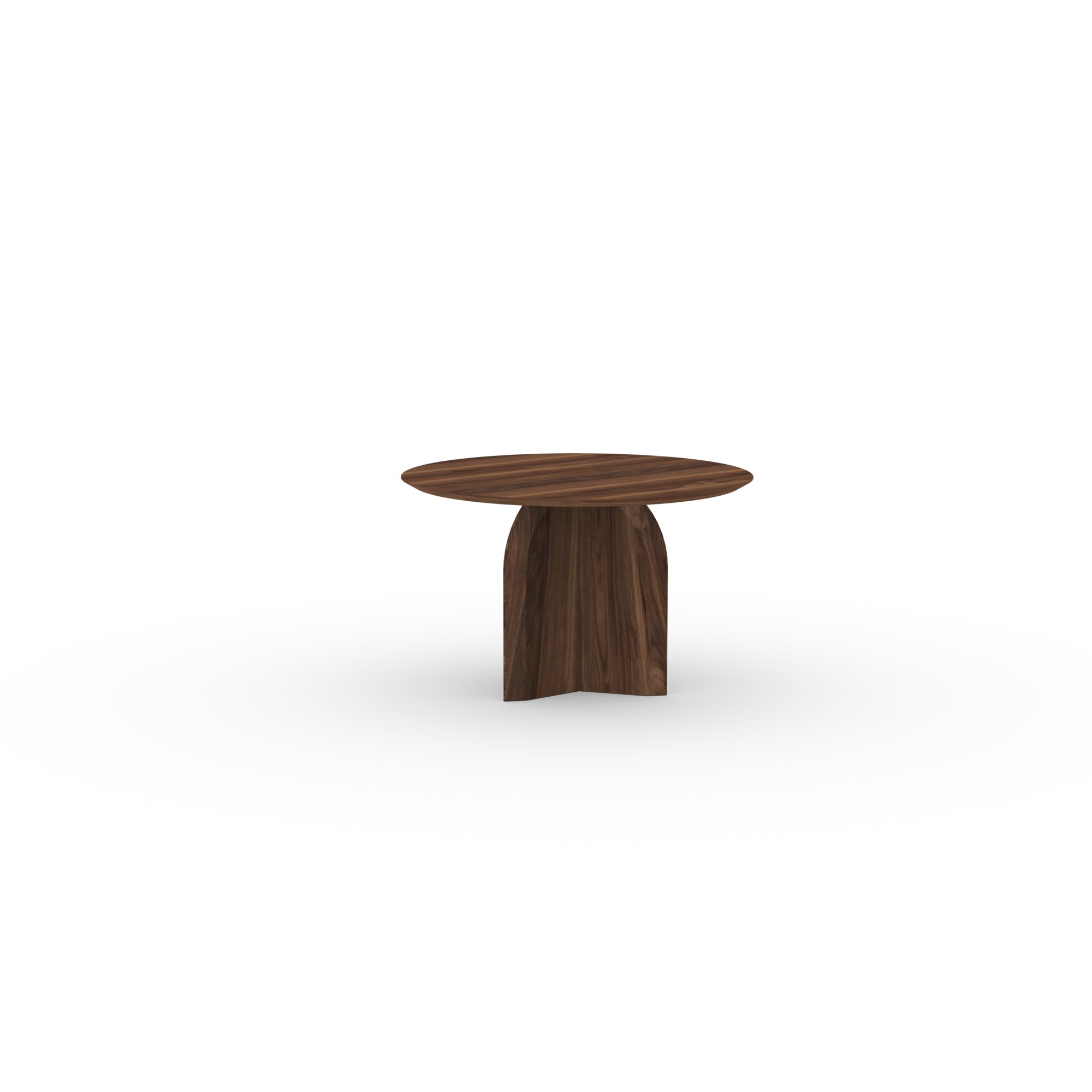 Ronde Design dining table | Slot Tripod Walnut naturel lacquer | Walnut naturel lacquer | Studio HENK| 