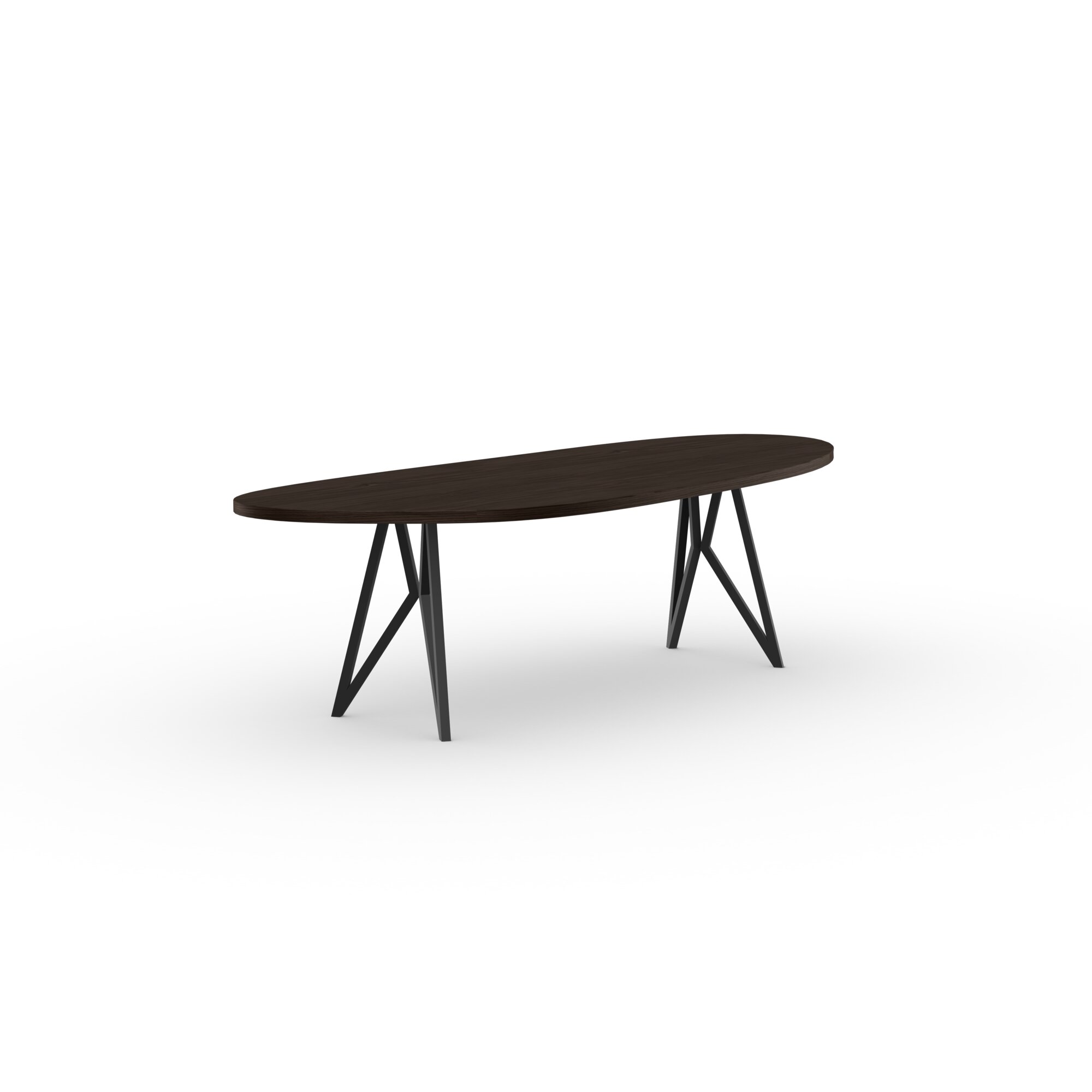 Blob Design dining table | Butterfly Steel black powdercoating | Oak smoked | Studio HENK | 