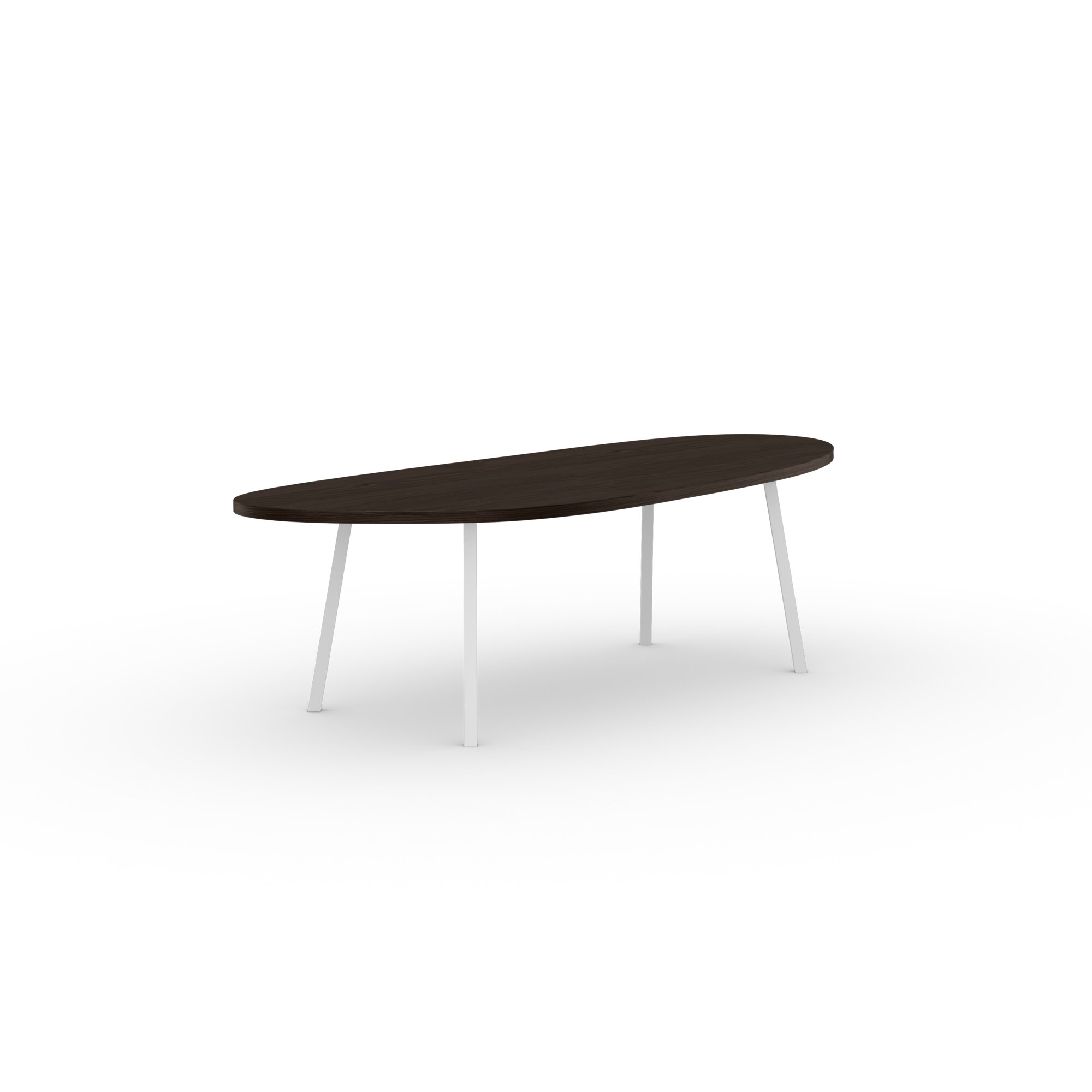 Blob Design dining table | New Classic Steel white powdercoating | Oak smoked | Studio HENK | 