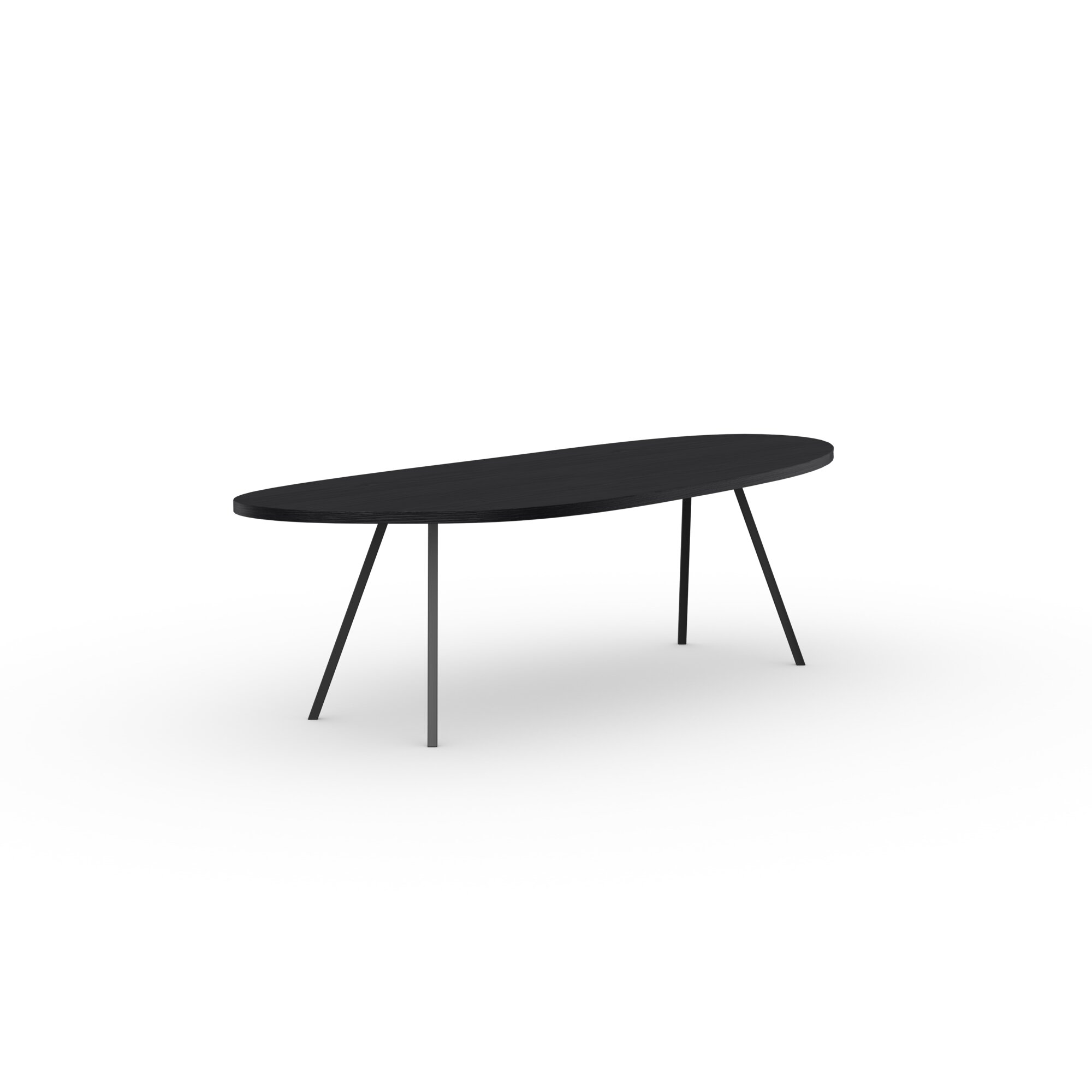 Blob Design dining table | Slim Co Steel black powdercoating | Oak black stain | Studio HENK | 