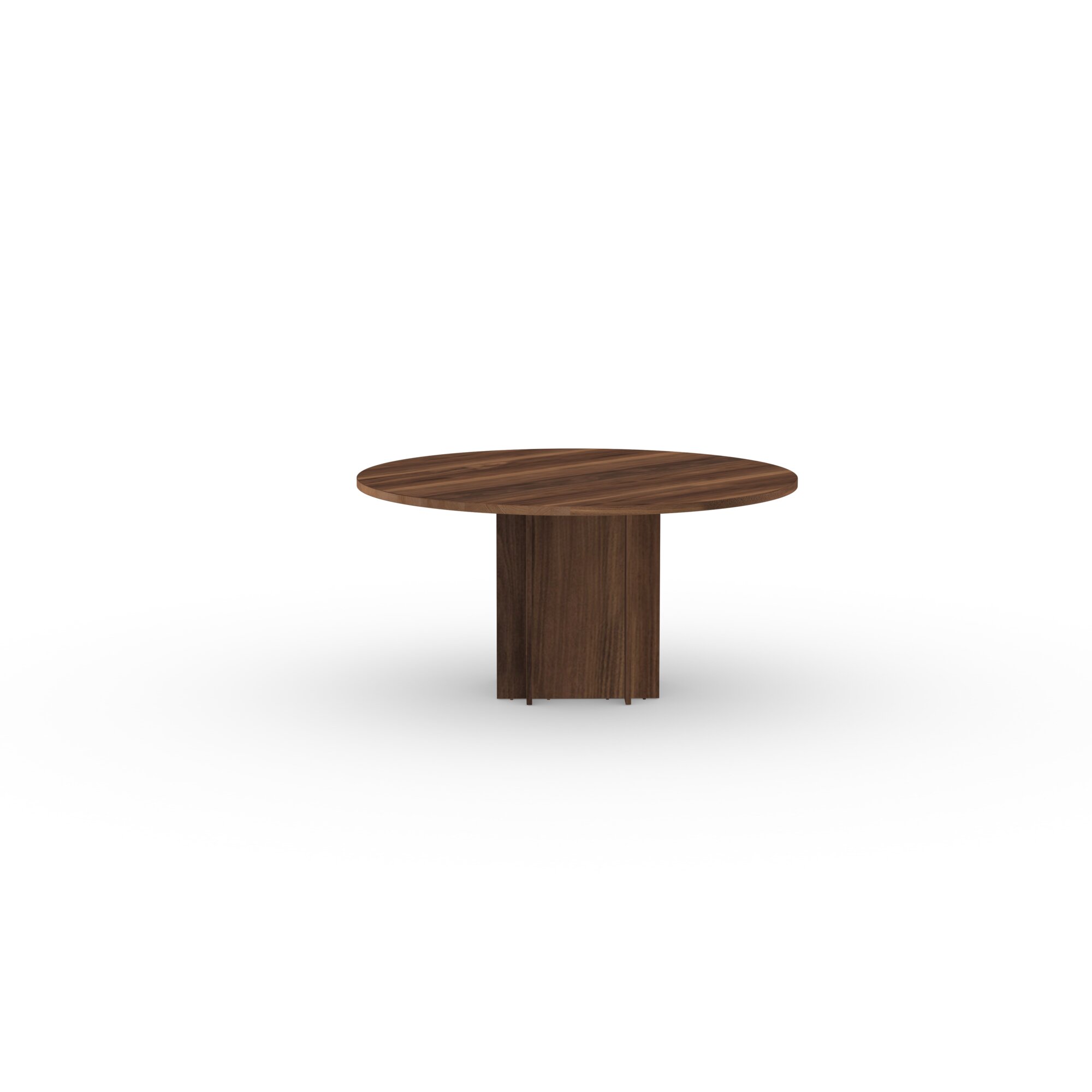 Ronde Design dining table | Column Quadpod Walnut naturel lacquer | Walnut naturel lacquer | Studio HENK | 
