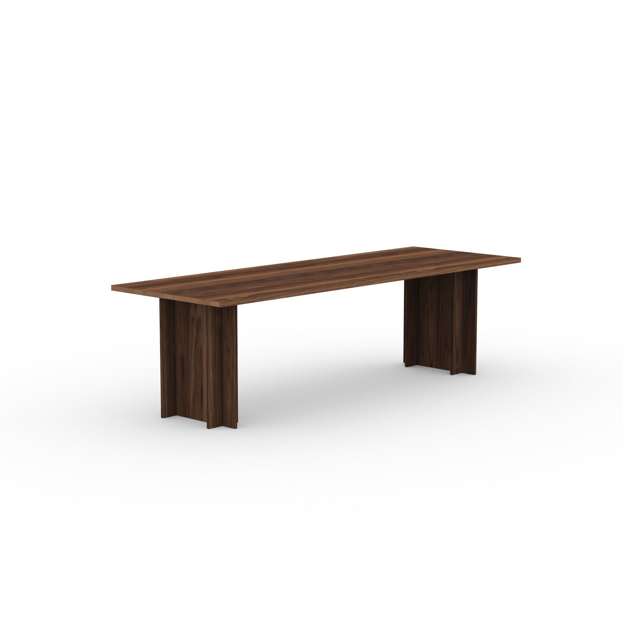 Rectangular Design dining table | Column  Walnut naturel lacquer | Walnut naturel lacquer | Studio HENK| 