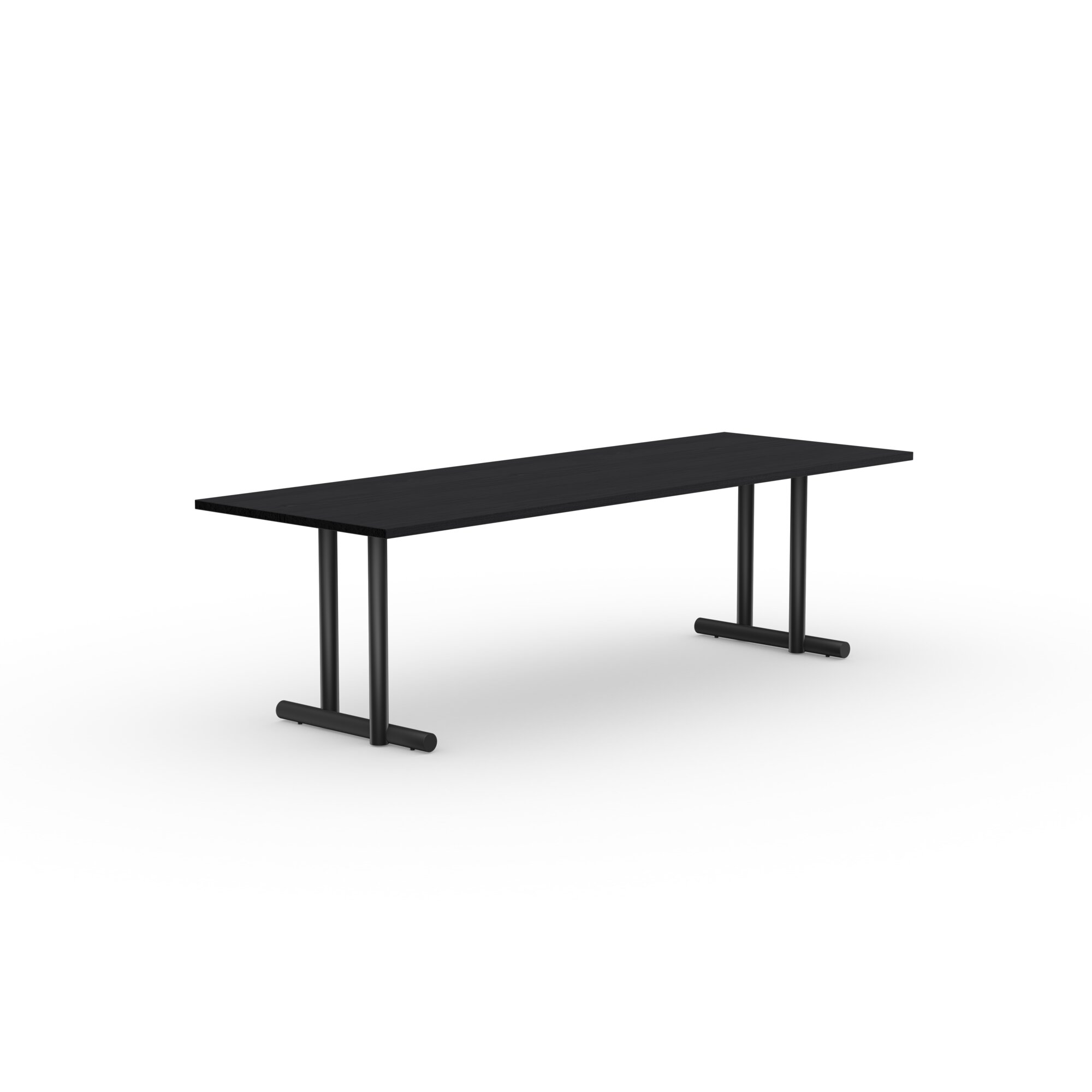 Rectangular Design dining table | Mikado Dining Table Steel black powdercoating | Oak black stain | Studio HENK| 