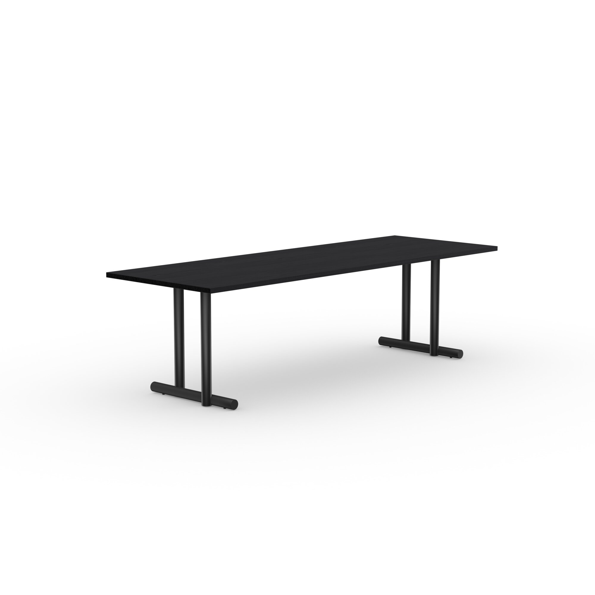 Rectangular Design dining table | Mikado Dining Table Steel black powdercoating | Oak black stain | Studio HENK | 