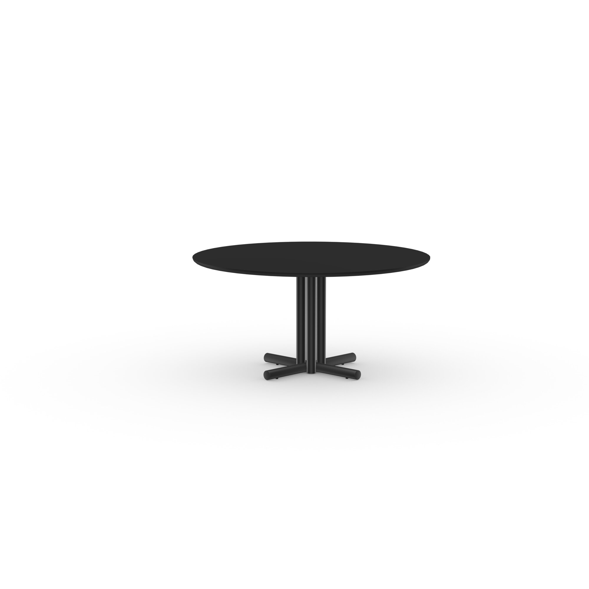 Ronde Design dining table | Mikado Quadpod Dining Table Steel black powdercoating | HPL Fenix nero ingo | Studio HENK| 