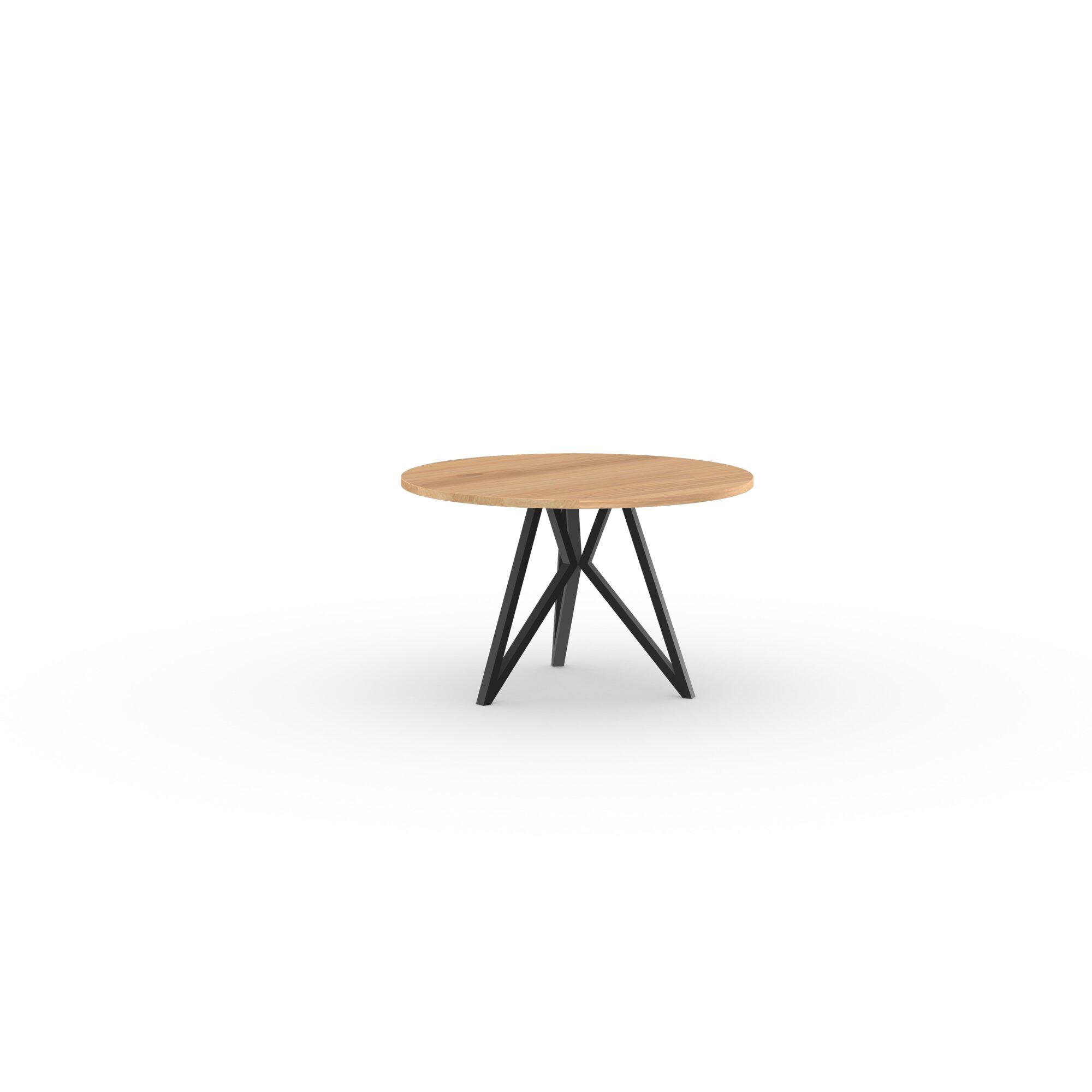 Ronde Design dining table | Butterfly Tripod Steel black powdercoating | Oak natural lacquer  | Studio HENK| 