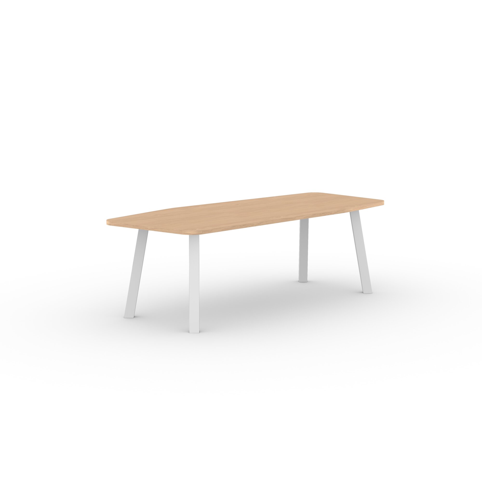  Design dining table | Co Steel white powdercoating | Oak hardwax oil natural light | Studio HENK | 