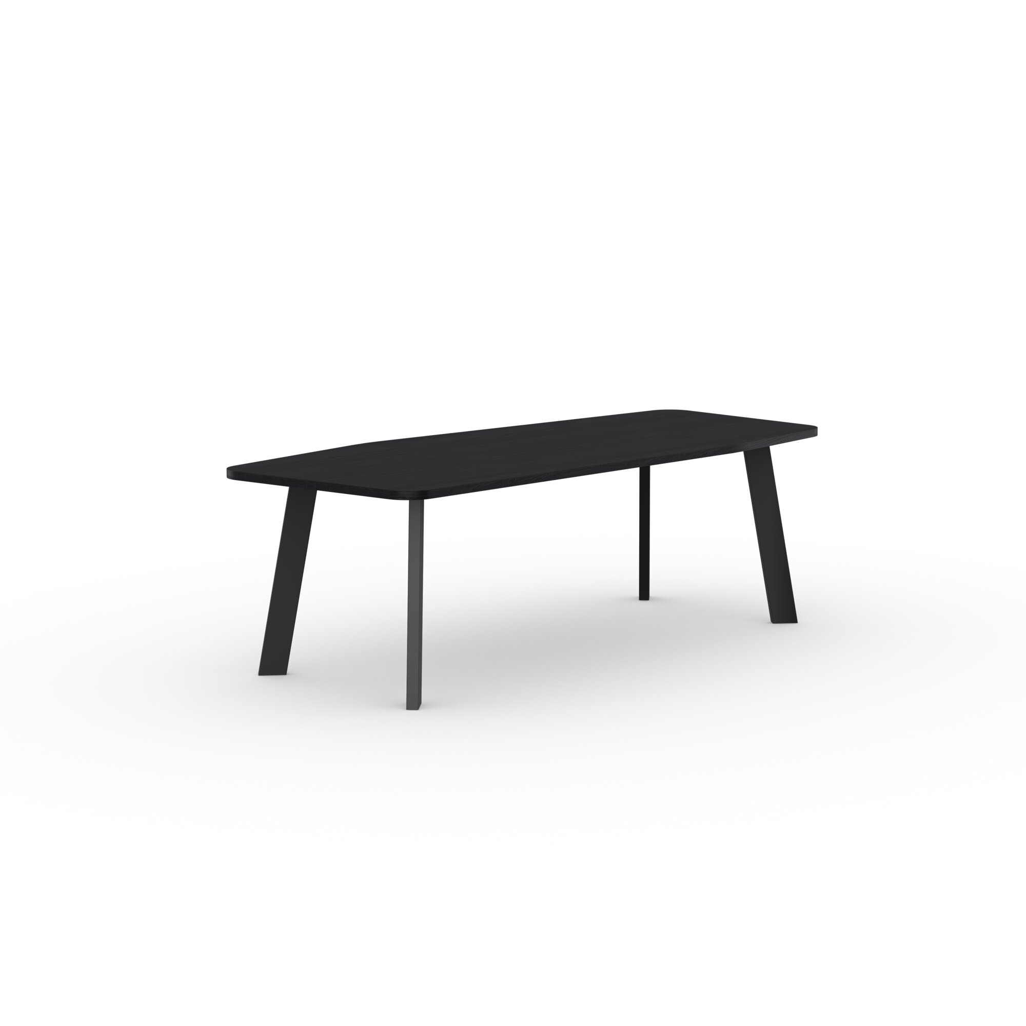 Design dining table | New Co Steel black powdercoating | Oak black lacquer | Studio HENK | 