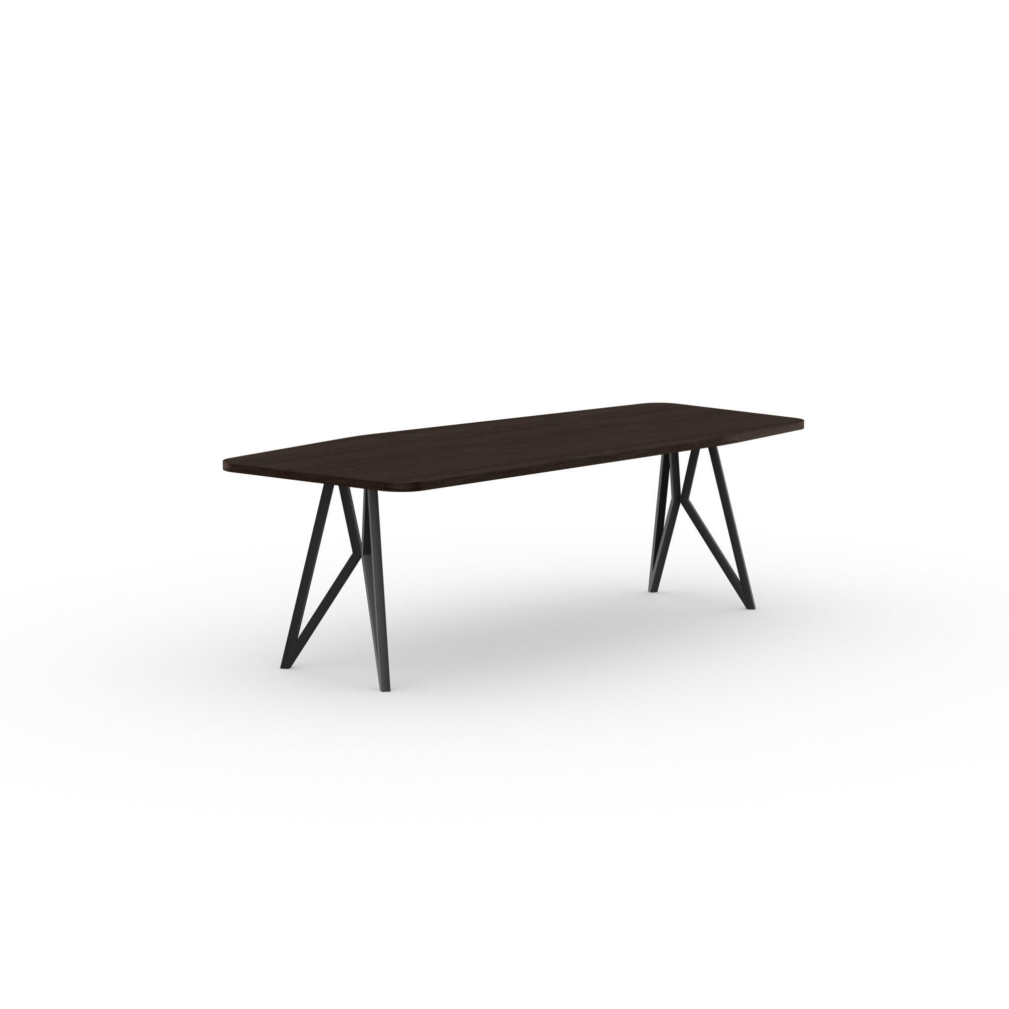  Design dining table | Butterfly Steel black powdercoating | Oak smoked | Studio HENK | 