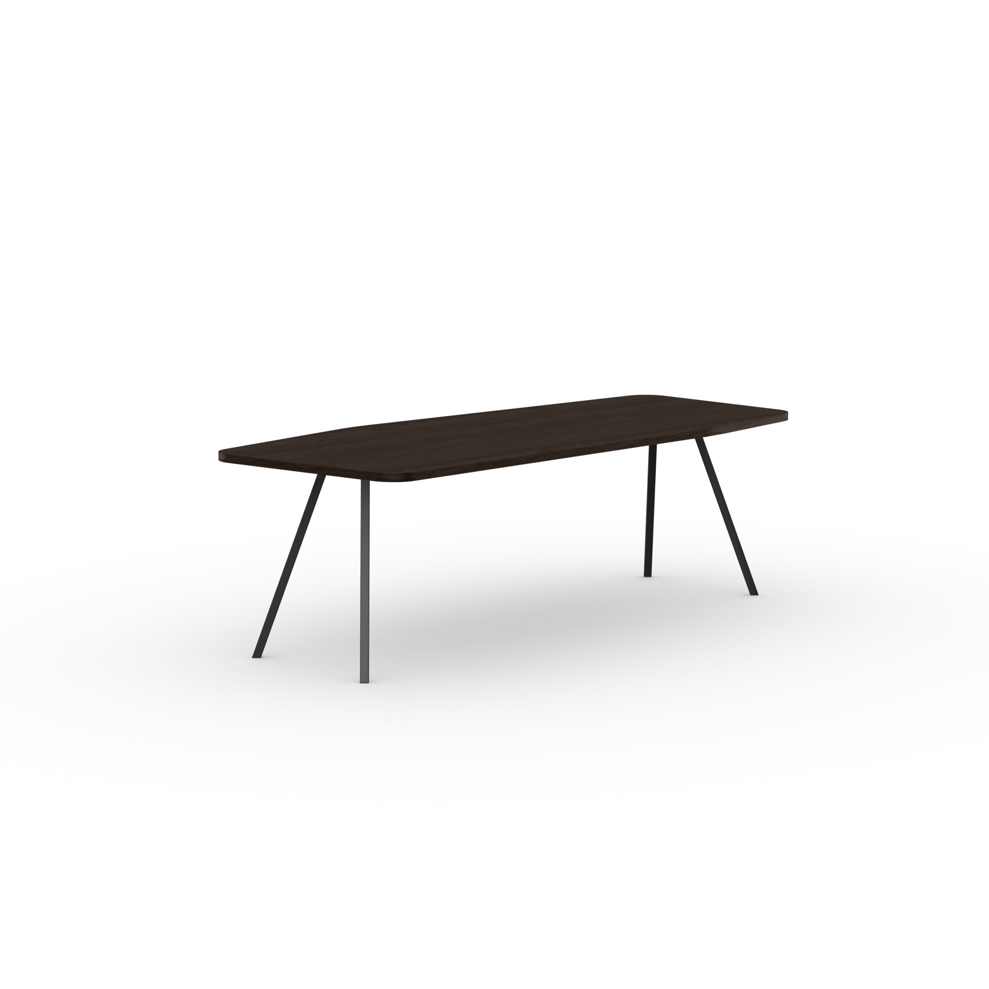  Design dining table | Slim Co Steel black powdercoating | Oak smoked | Studio HENK | 