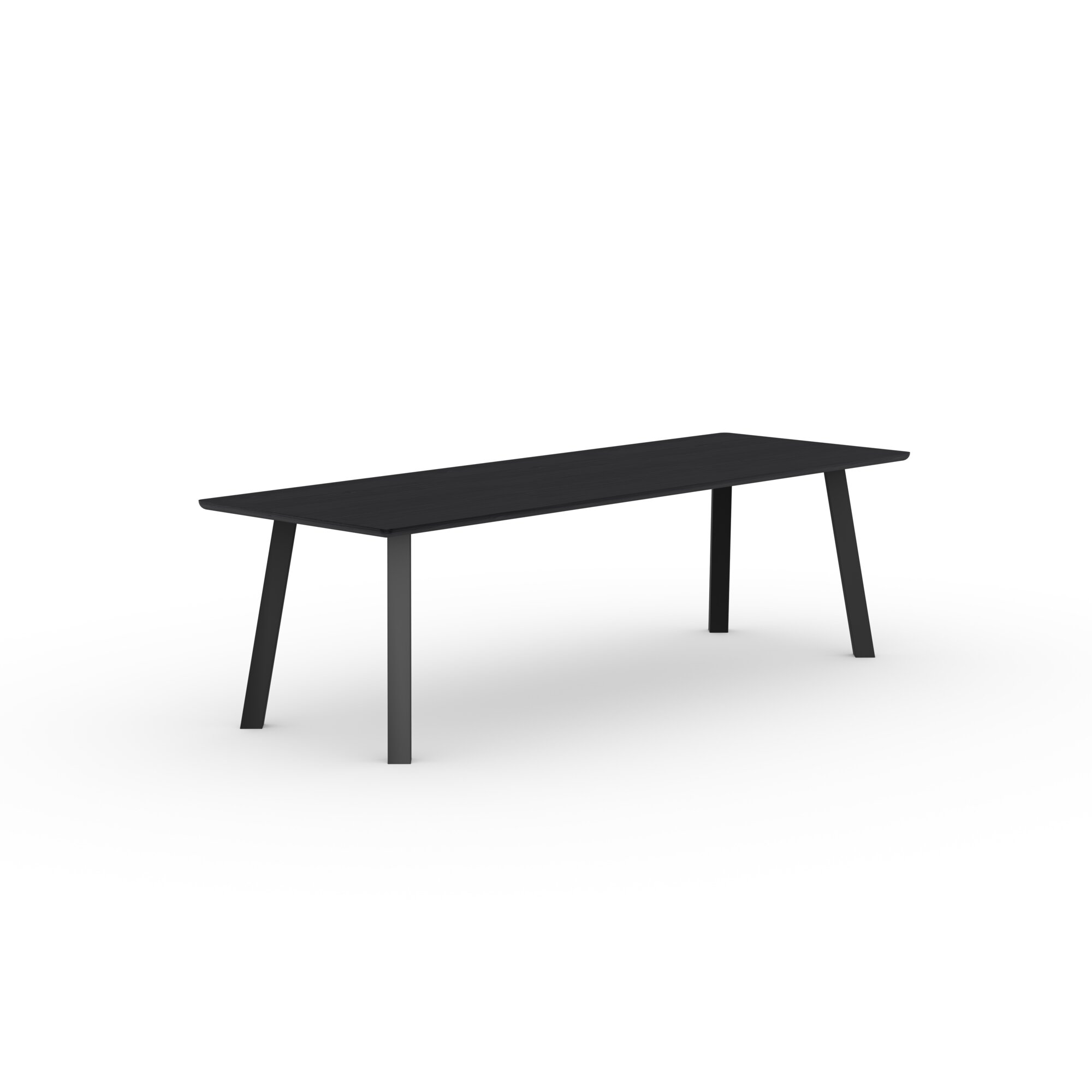 Rectangular Design dining table | Co Steel black powdercoating | Oak black stain | Studio HENK | 