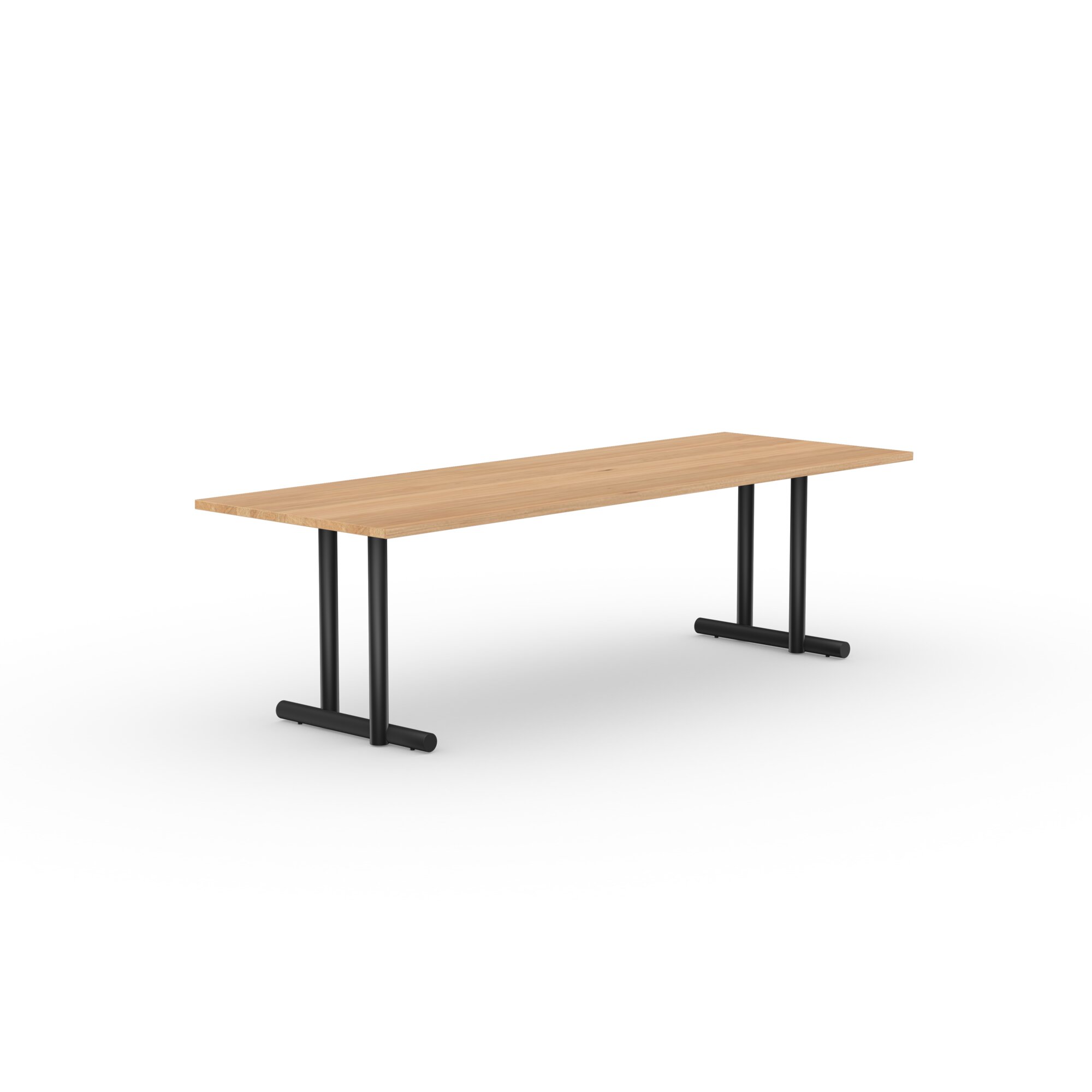 Rectangular Design dining table | Mikado Dining Table Steel black powdercoating | Oak natural lacquer  | Studio HENK| 