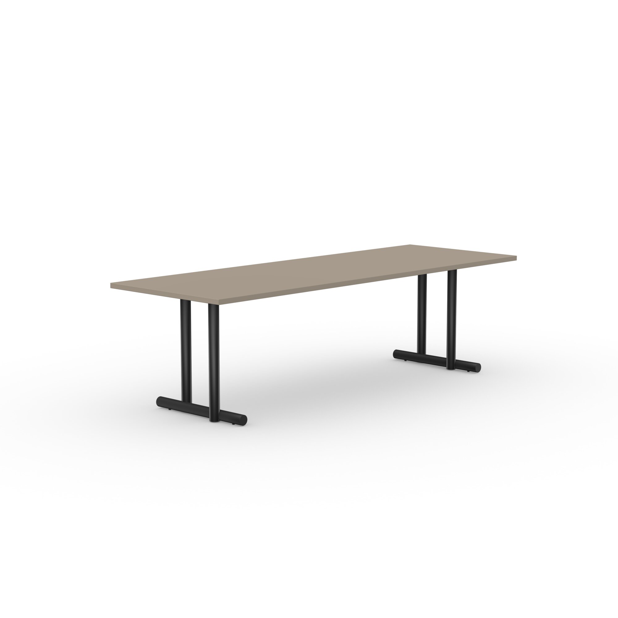 Rectangular Design dining table | Mikado Dining Table Steel black powdercoating | HPL Unilin Dark ecru | Studio HENK| 
