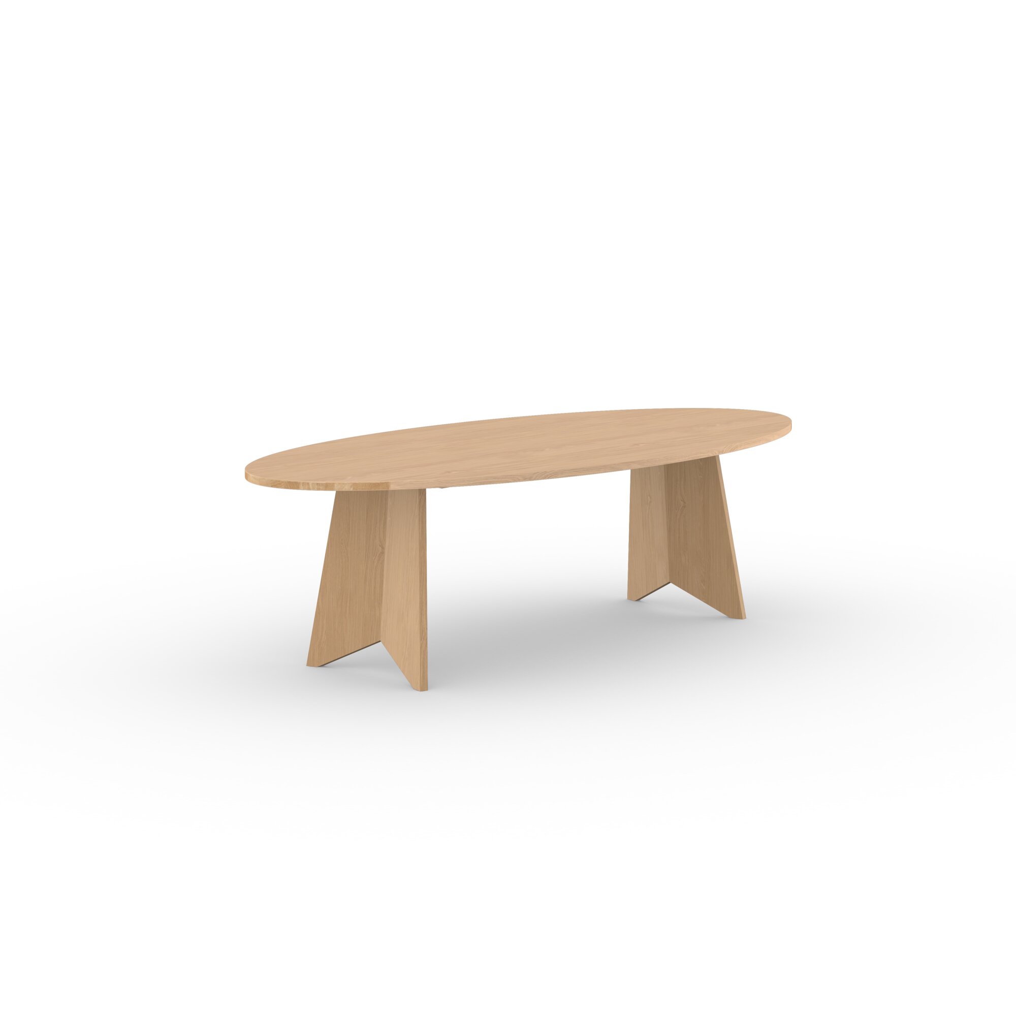 Ovale Design dining table | Butterfly Wood Dining Table Oak hardwax oil natural light | Oak hardwax oil natural light | Studio HENK | 