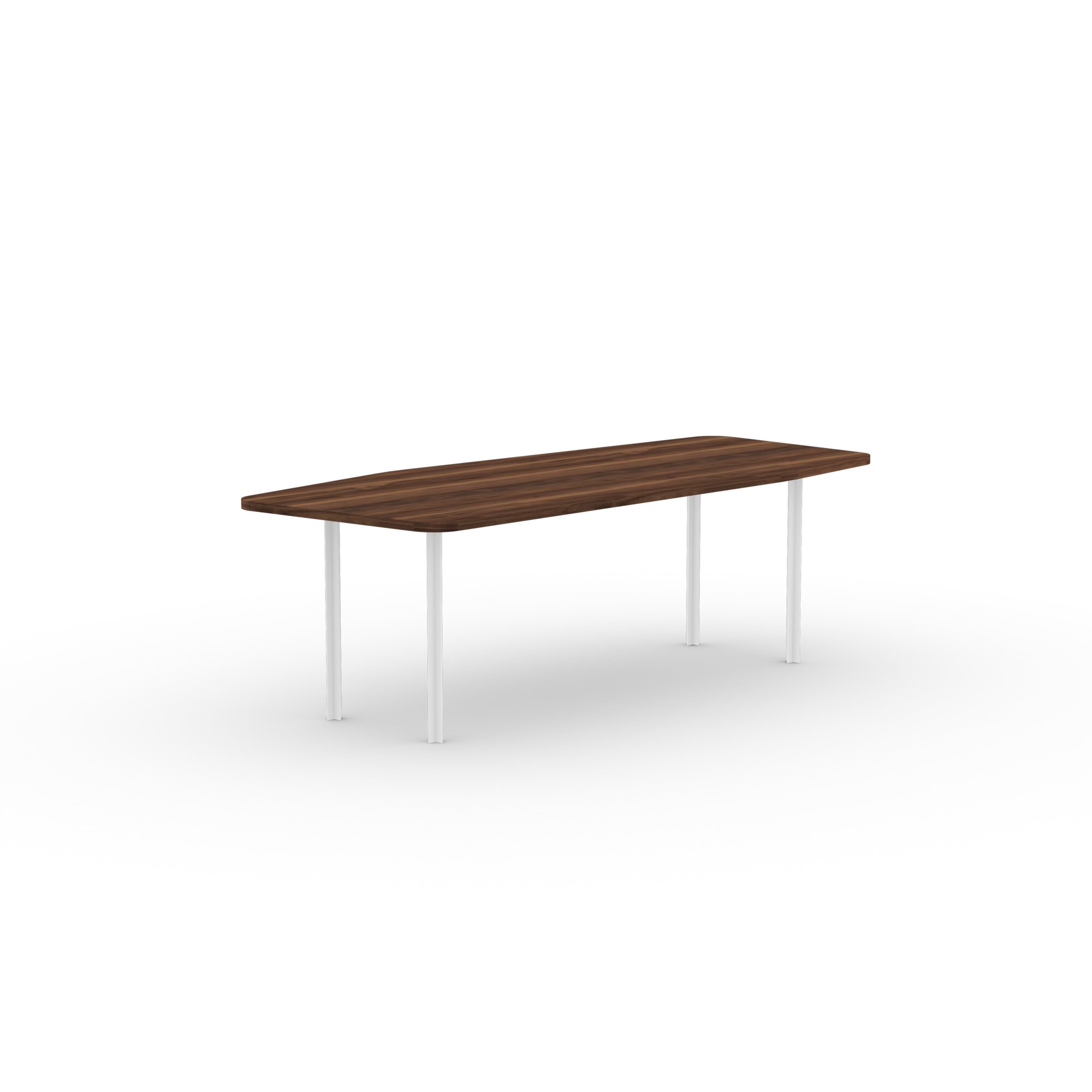  Design dining table | Cross Dining Table Steel white powdercoating | Walnut naturel lacquer | Studio HENK | 