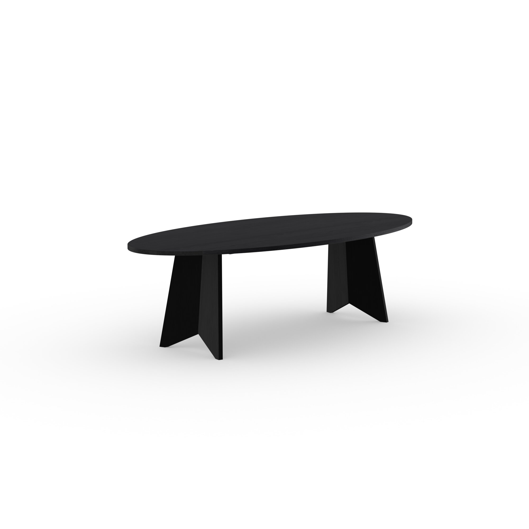 Ovale Design dining table | Butterfly Wood Dining Table Oak black stain | Oak black stain | Studio HENK | 