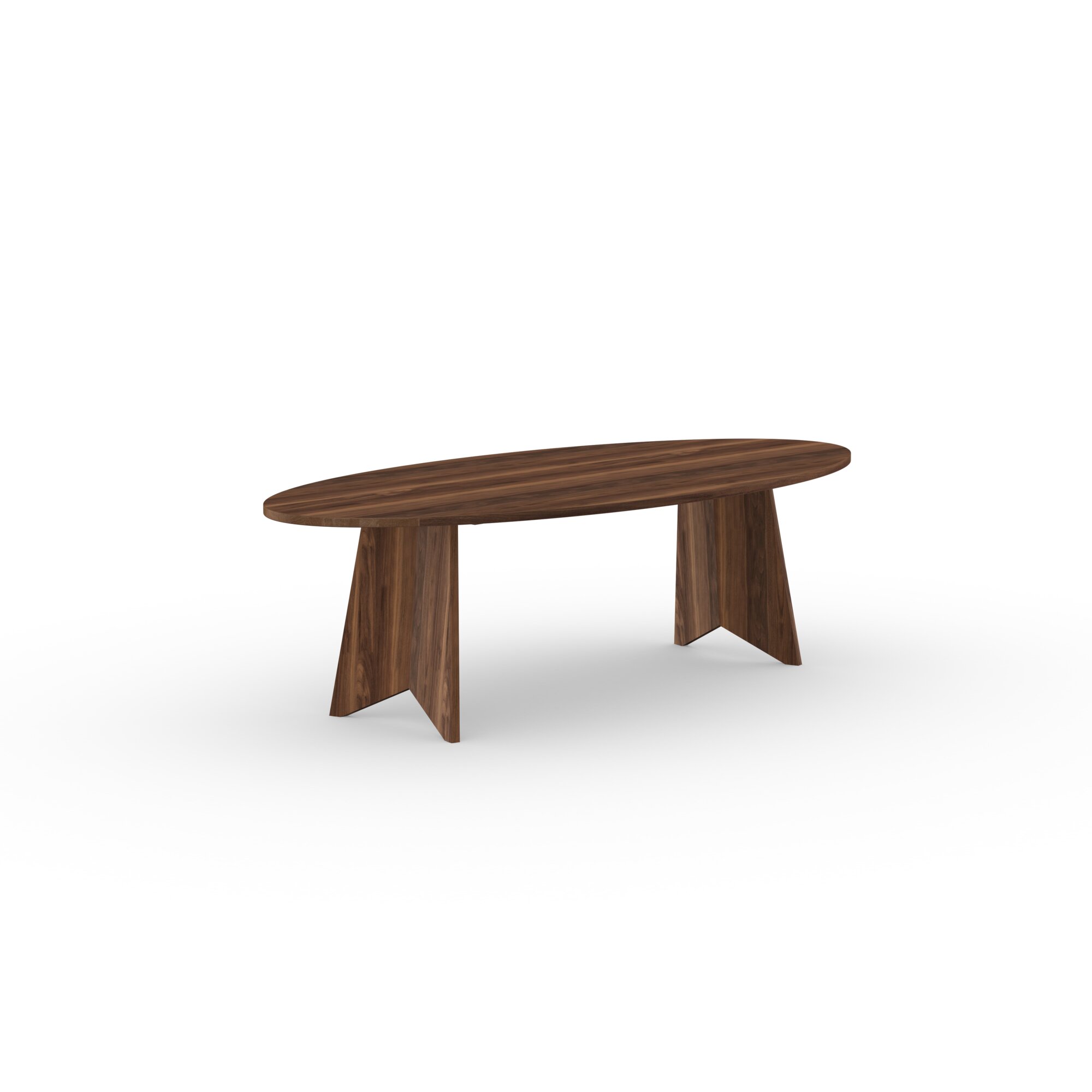 Oval Design dining table | Butterfly Wood Dining Table Walnut naturel lacquer | Walnut naturel lacquer | Studio HENK | 