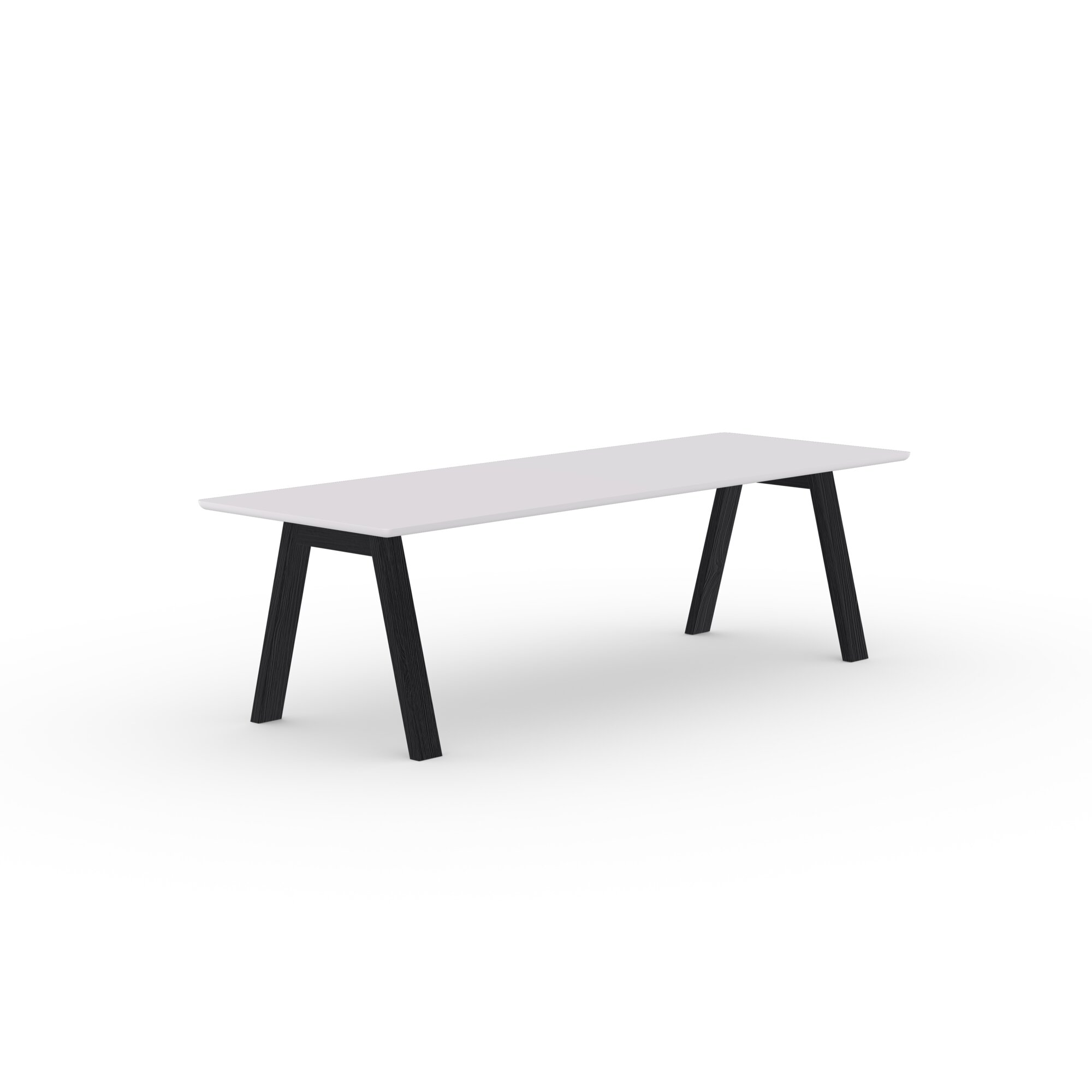 Rectangular Design dining table | Legno Oak black stain | HPL Fenix bianco alaska | Studio HENK | 