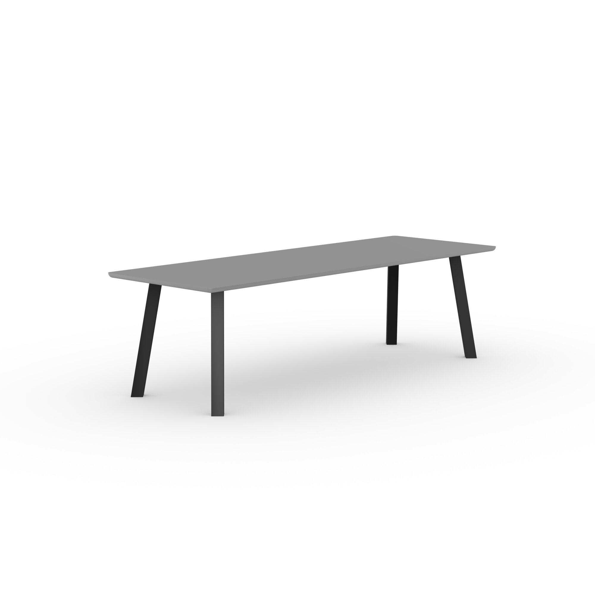 Rectangular Design dining table | Co Steel black powdercoating | HPL Fenix grigio antrim | Studio HENK | 