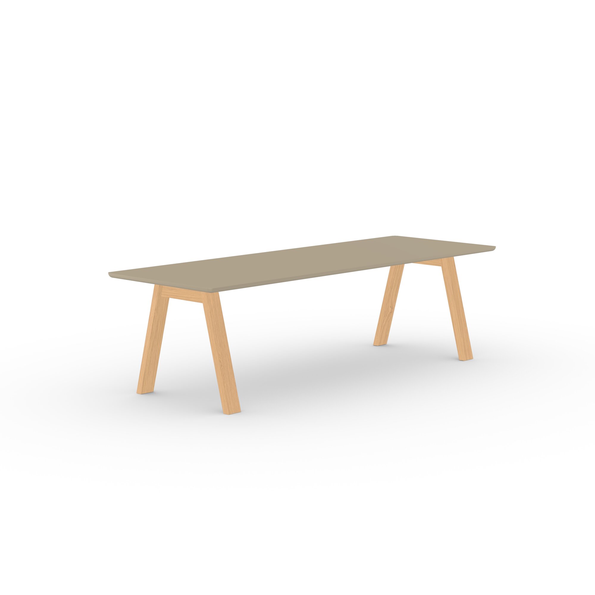 Rectangular Design dining table | Legno Oak hardwax oil natural | HPL Fenix beige luxor | Studio HENK | 