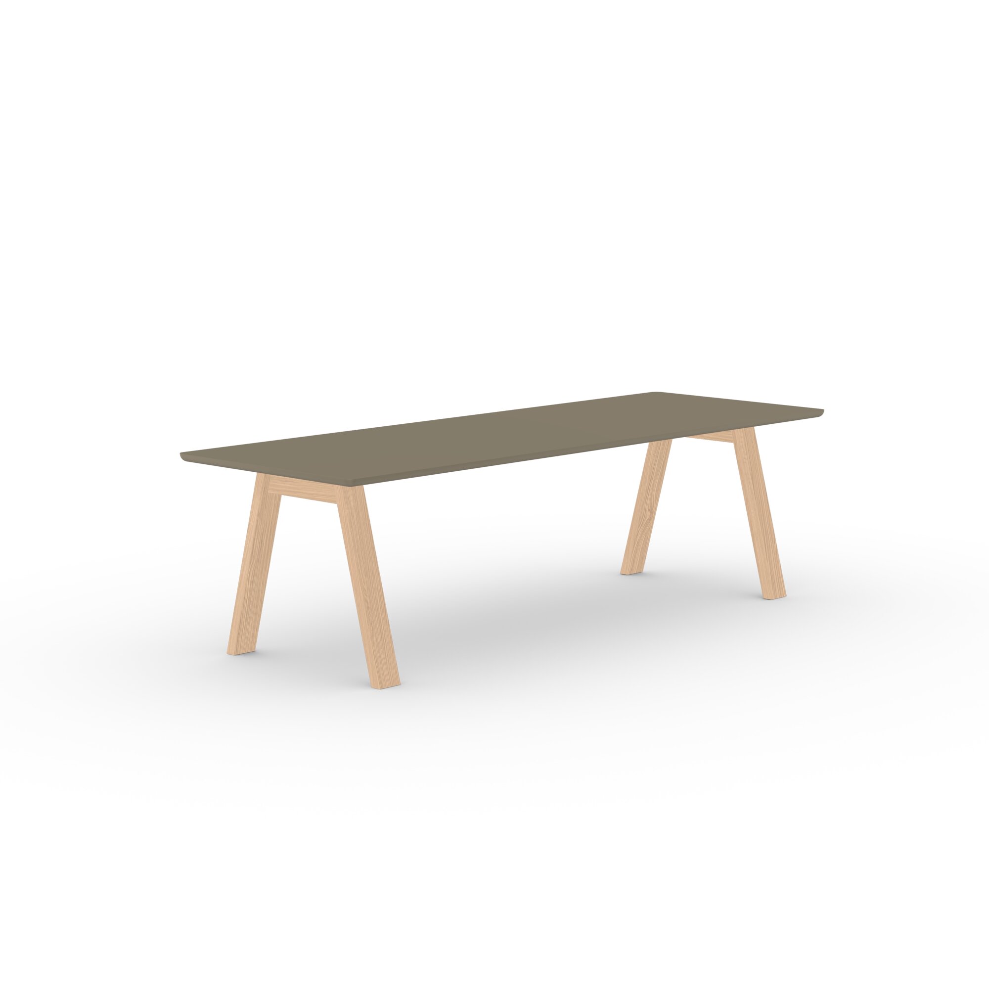 Rectangular Design dining table | Legno Oak hardwax oil natural light | HPL Fenix castoro ottawa | Studio HENK | 