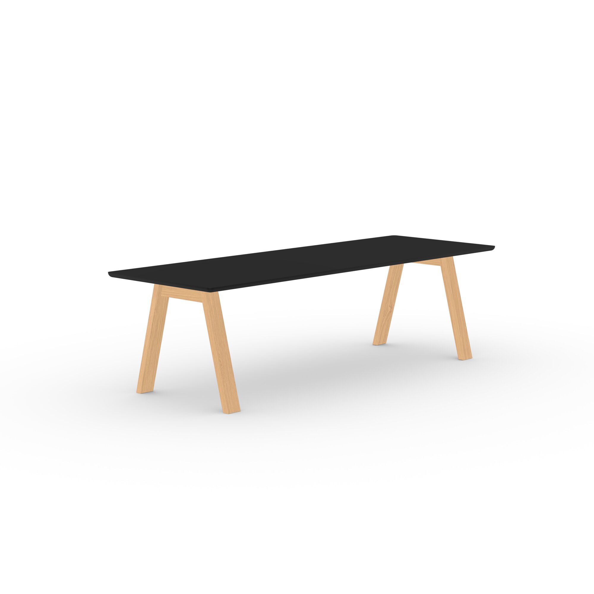Rectangular Design dining table | Legno Oak hardwax oil natural | HPL Fenix nero ingo | Studio HENK | 