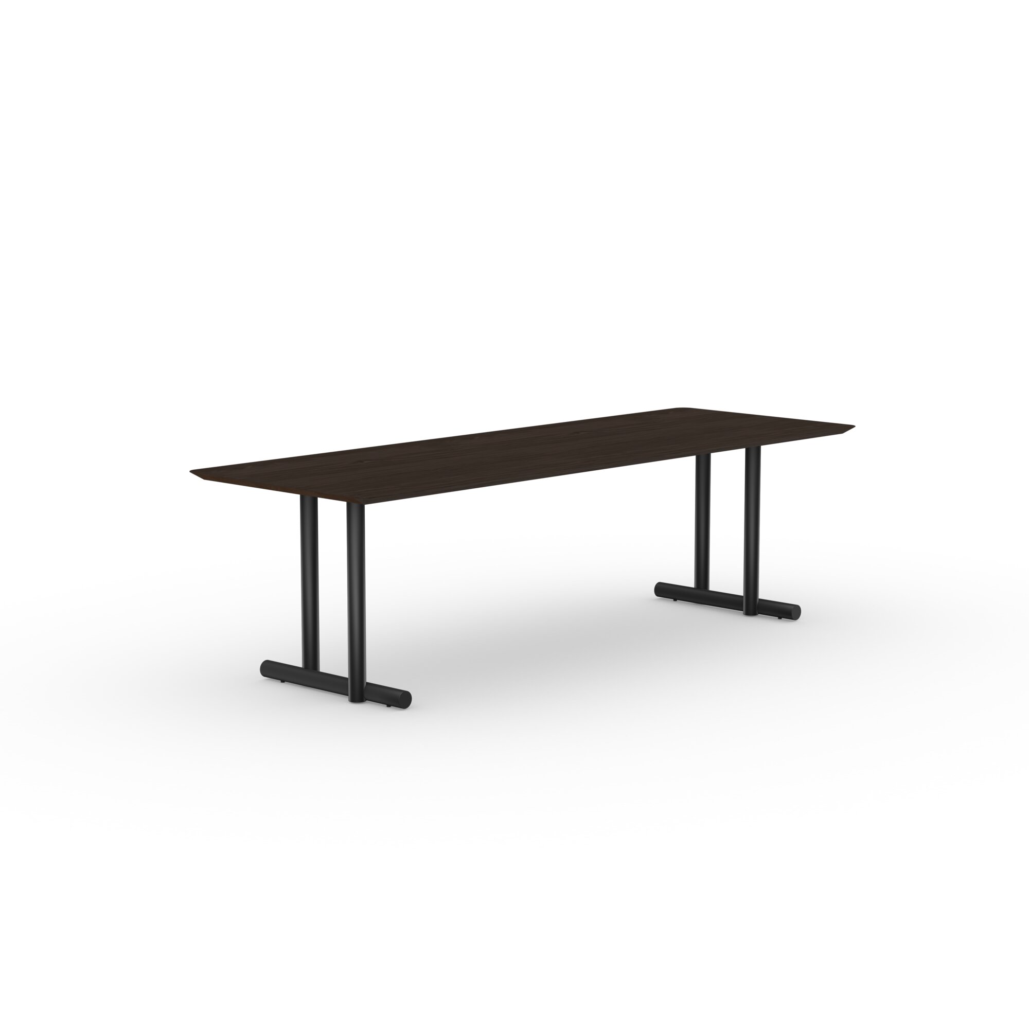 Rectangular Design dining table | Mikado Dining Table Steel black powdercoating | Oak smoked | Studio HENK | 