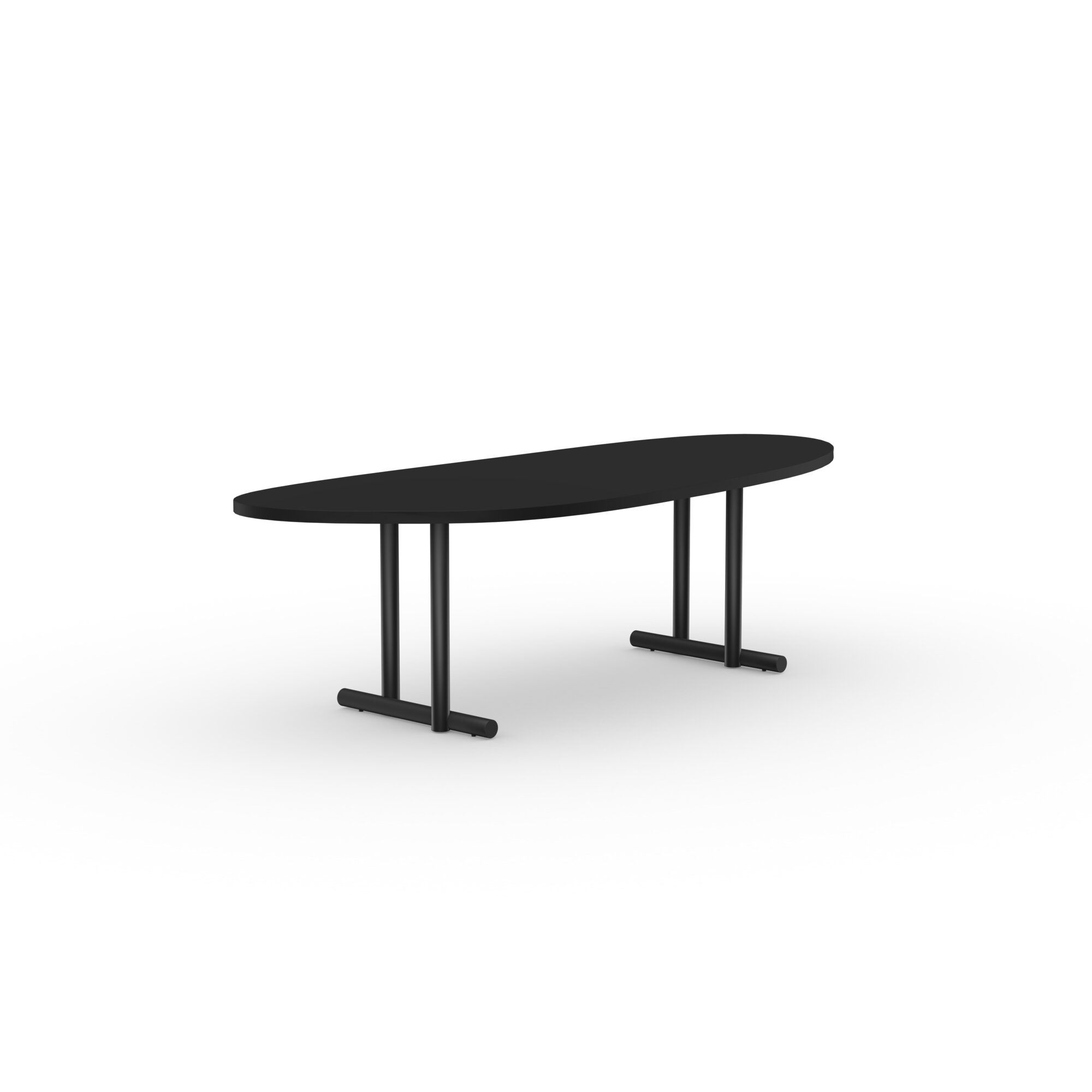 Blob Design dining table | Mikado Dining Table Steel black powdercoating | HPL Fenix nero ingo | Studio HENK | 