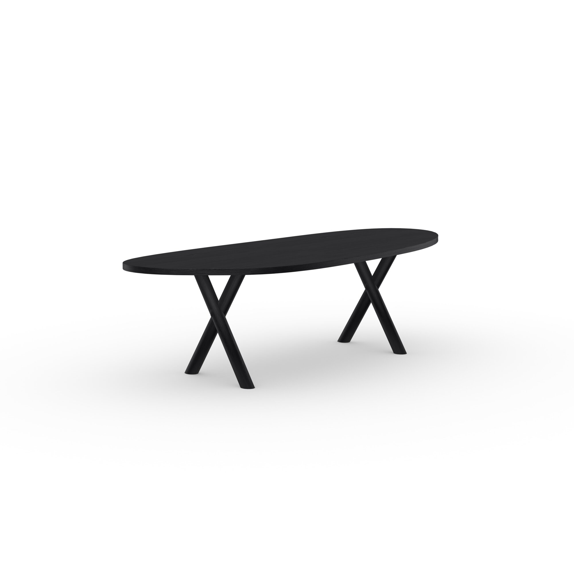 Blob Design dining table | Slim-X Wood Dining Table Oak black stain | Oak black stain | Studio HENK | 