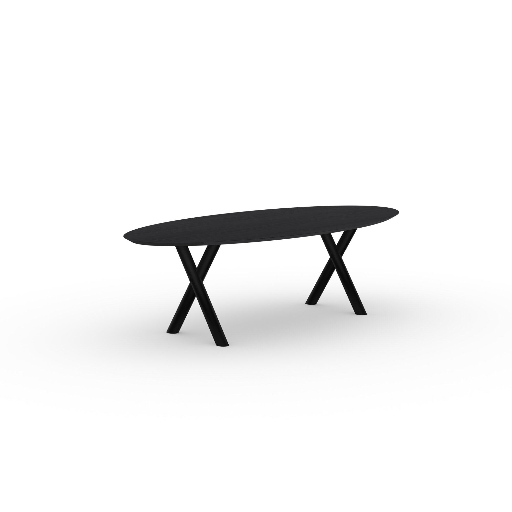 Ovale Design dining table | Slim-X Wood Dining Table Oak black stain | Oak black stain | Studio HENK | 