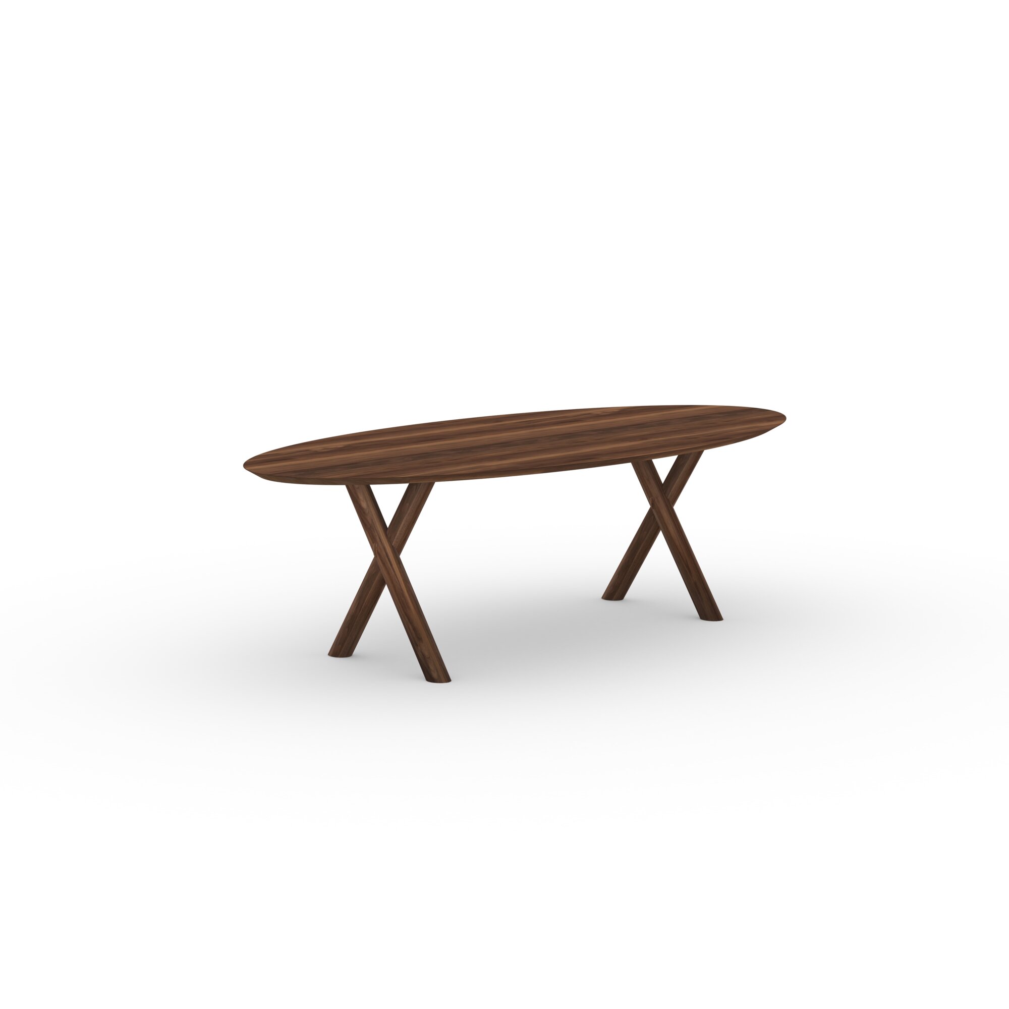 Oval Design dining table | Slim-X Wood Dining Table Walnut naturel lacquer | Walnut naturel lacquer | Studio HENK | 
