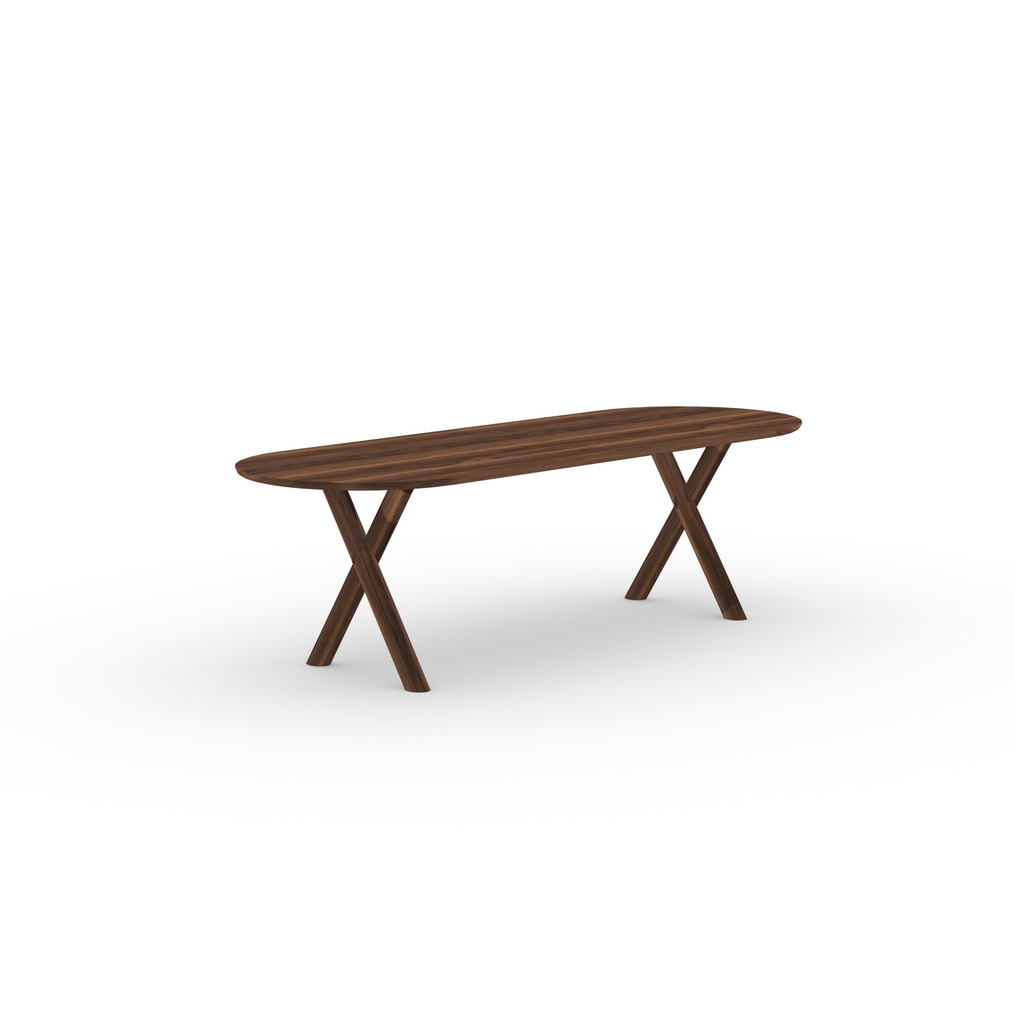 Flat oval Design dining table | Slim-X Wood Dining Table Walnut naturel lacquer | Walnut naturel lacquer | Studio HENK | 